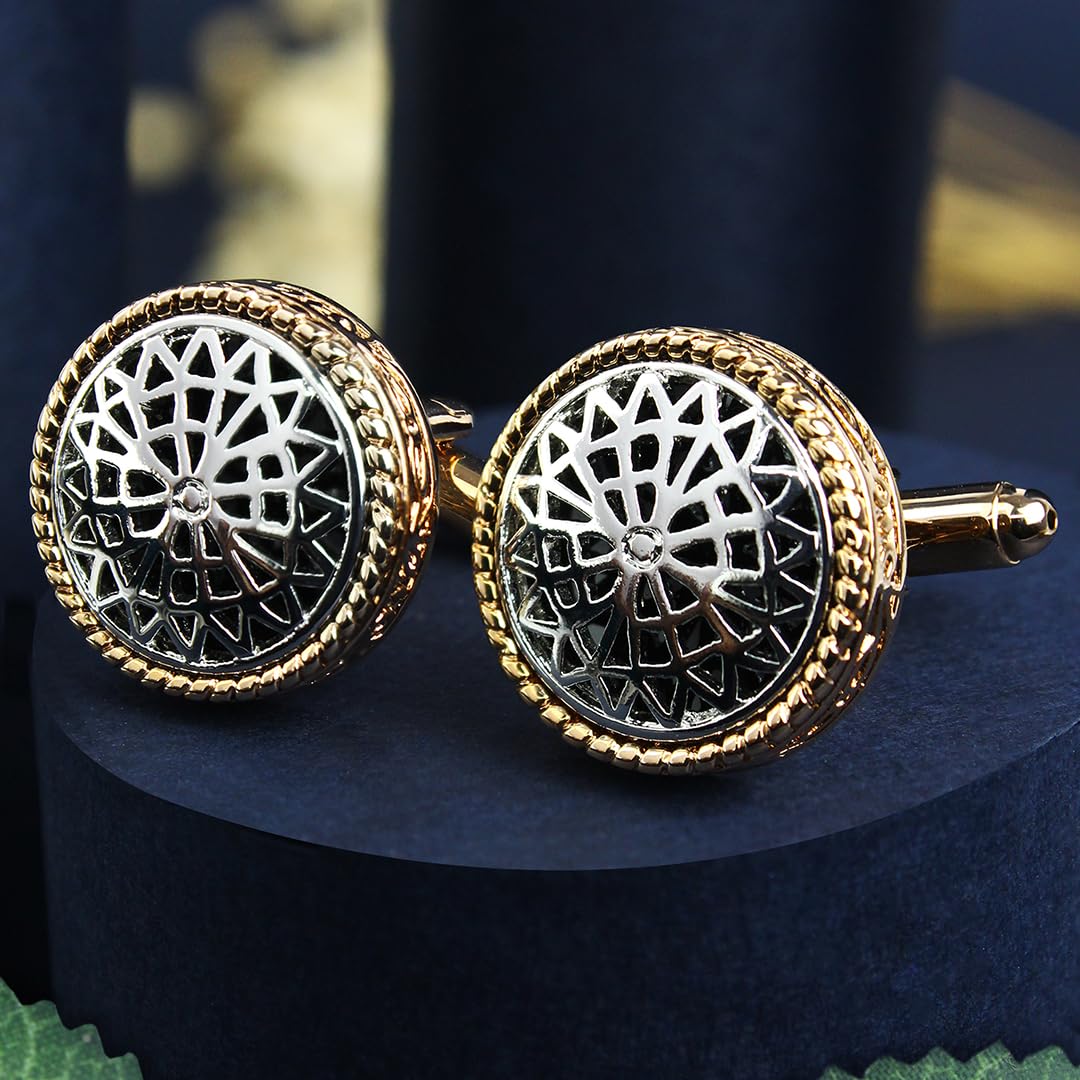 Peluche Laser cut Tribal art Cufflinks for Men