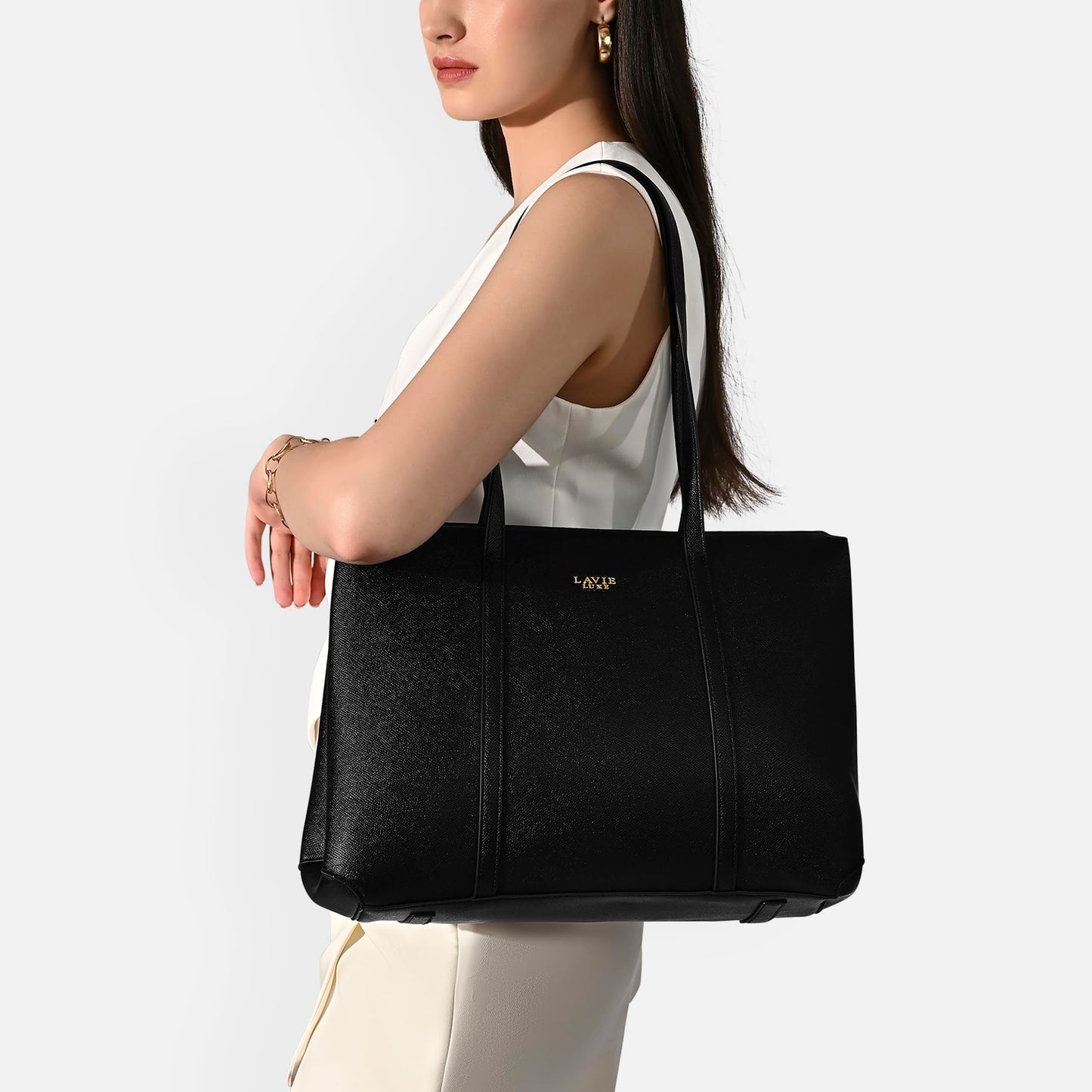 Lavie Luxe Women's Relax 3 Compartment Large Tote Bag | Tote Bag for Work | Ladies purse | Stylish Shoulder Bag | Gift for Women