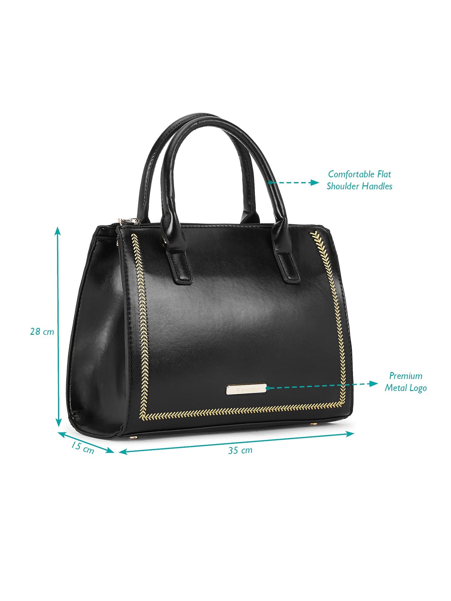 Caprese Women's Satchel handbag (Black)