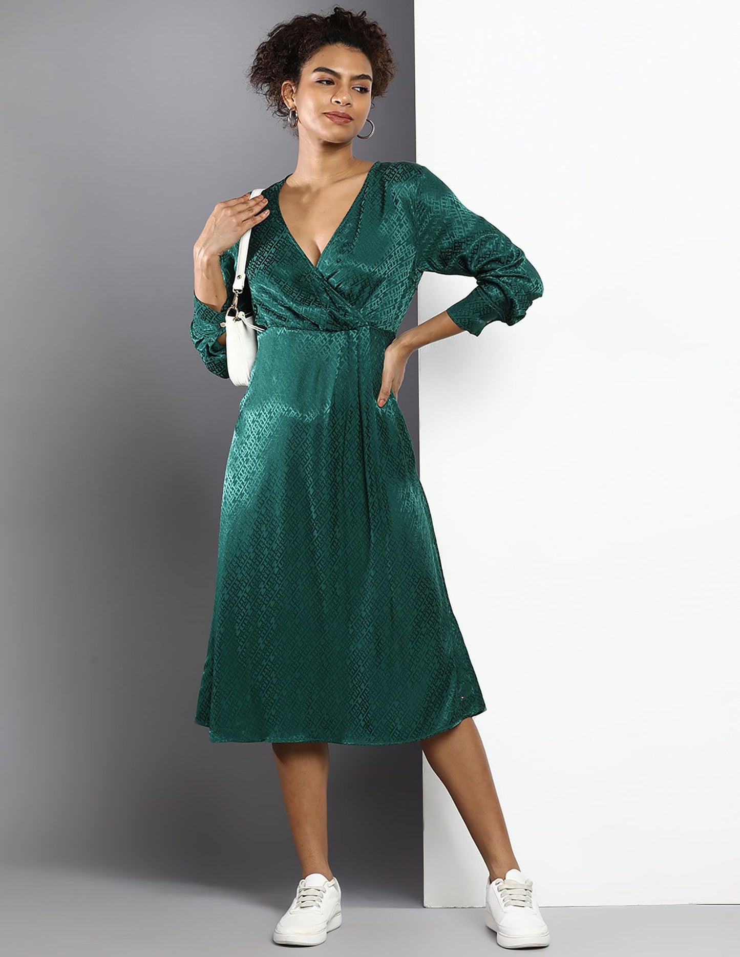 Tommy Hilfiger Womens Green Color Dress (34)