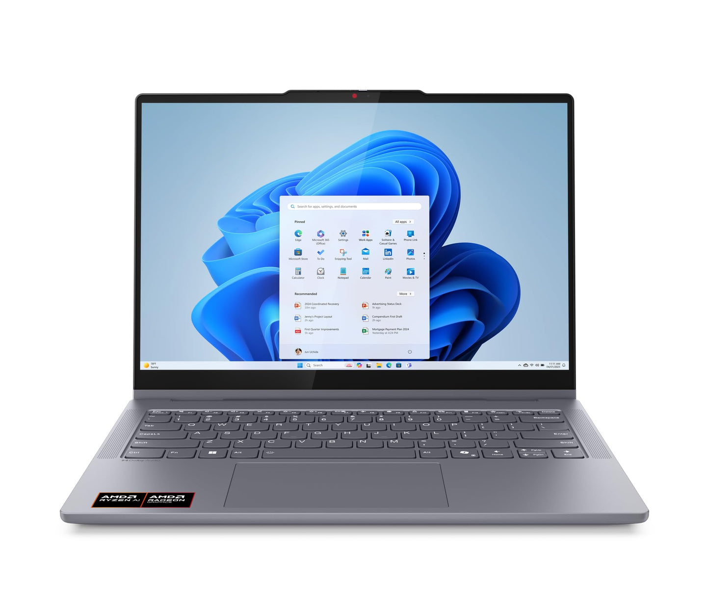Lenovo IdeaPad 5 2-in-1 AMD Ryzen AI 7 350 (16GB RAM/512GB SSD/14 (35.5cm)/WUXGA IPS/Copilot+PC/Windows 11/Office 2024/Lenovo Digital Pen 2/1Yr ADP/Grey/1.6Kg), 83KT000JIN Convertible Laptop