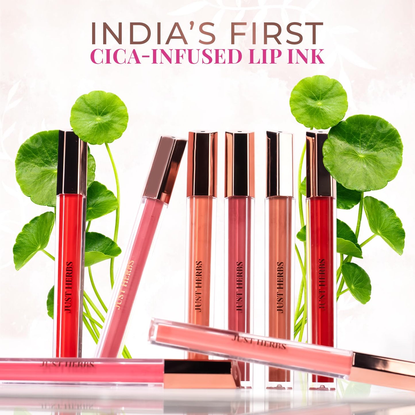 Just Herbs Lip Ink Lipstick Cica Infused Transfer Proof Long Lasting Plant Powered Lipstick for Women 2 ml (Misty Rose)