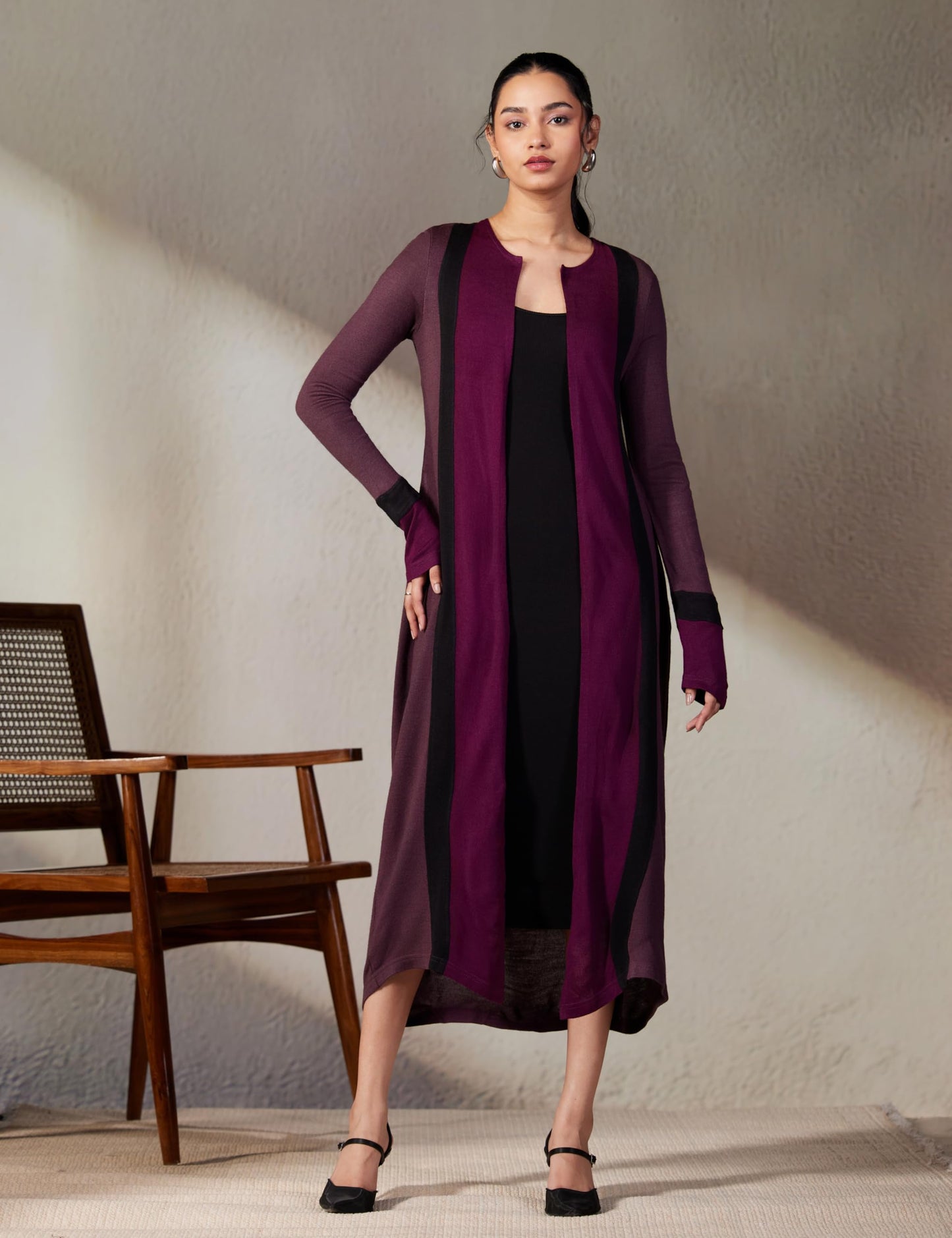 Max Women's Acrylic Casual Shrug Sweater (SRG2603_Wine_S)