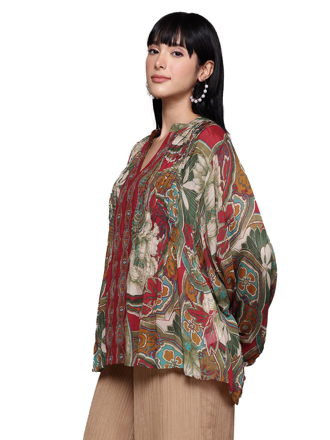 Ritu Kumar Red Floriant Print Kurti