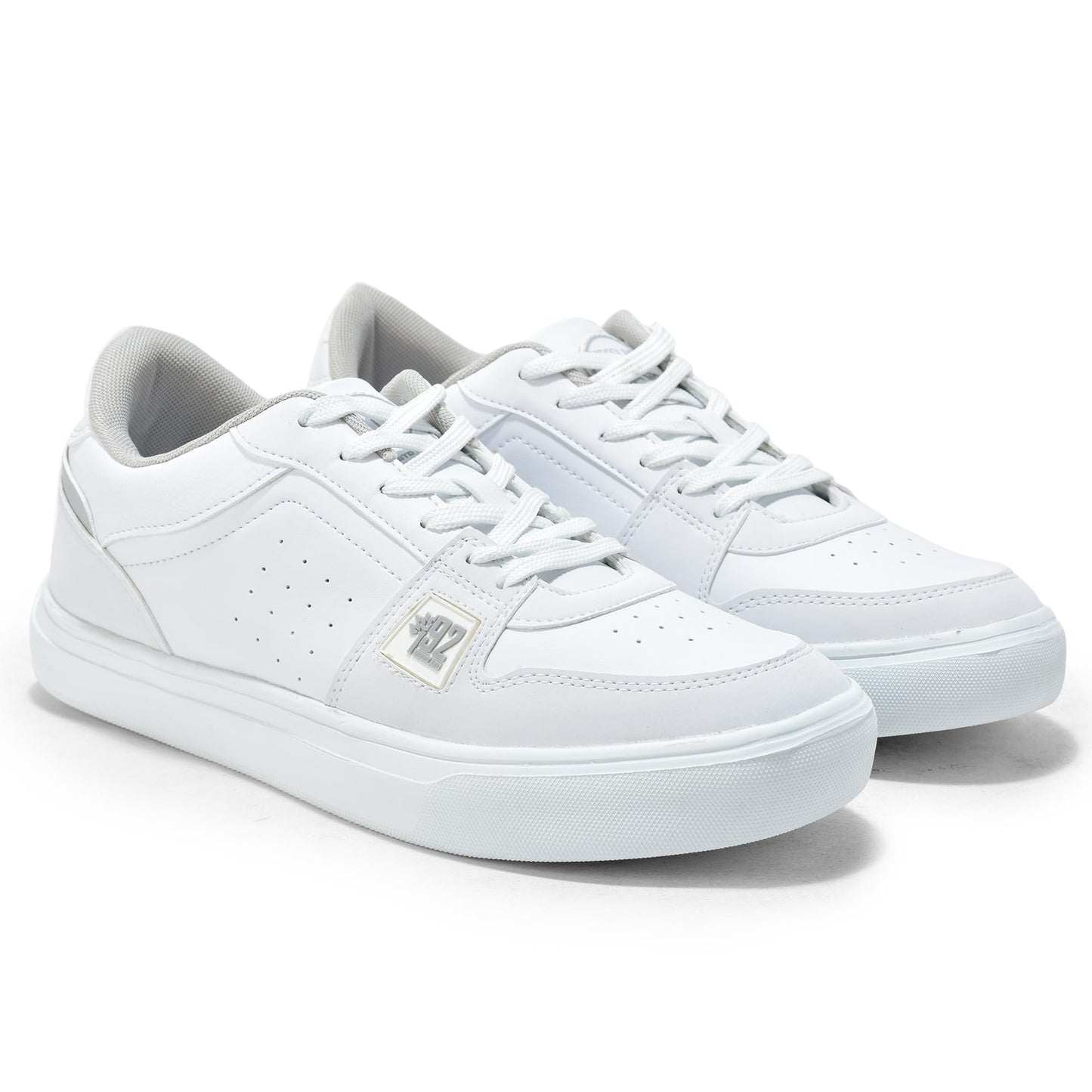 Woodland Men's White PU Sneakers-10 UK (44EURO) (OSNK 4988023)