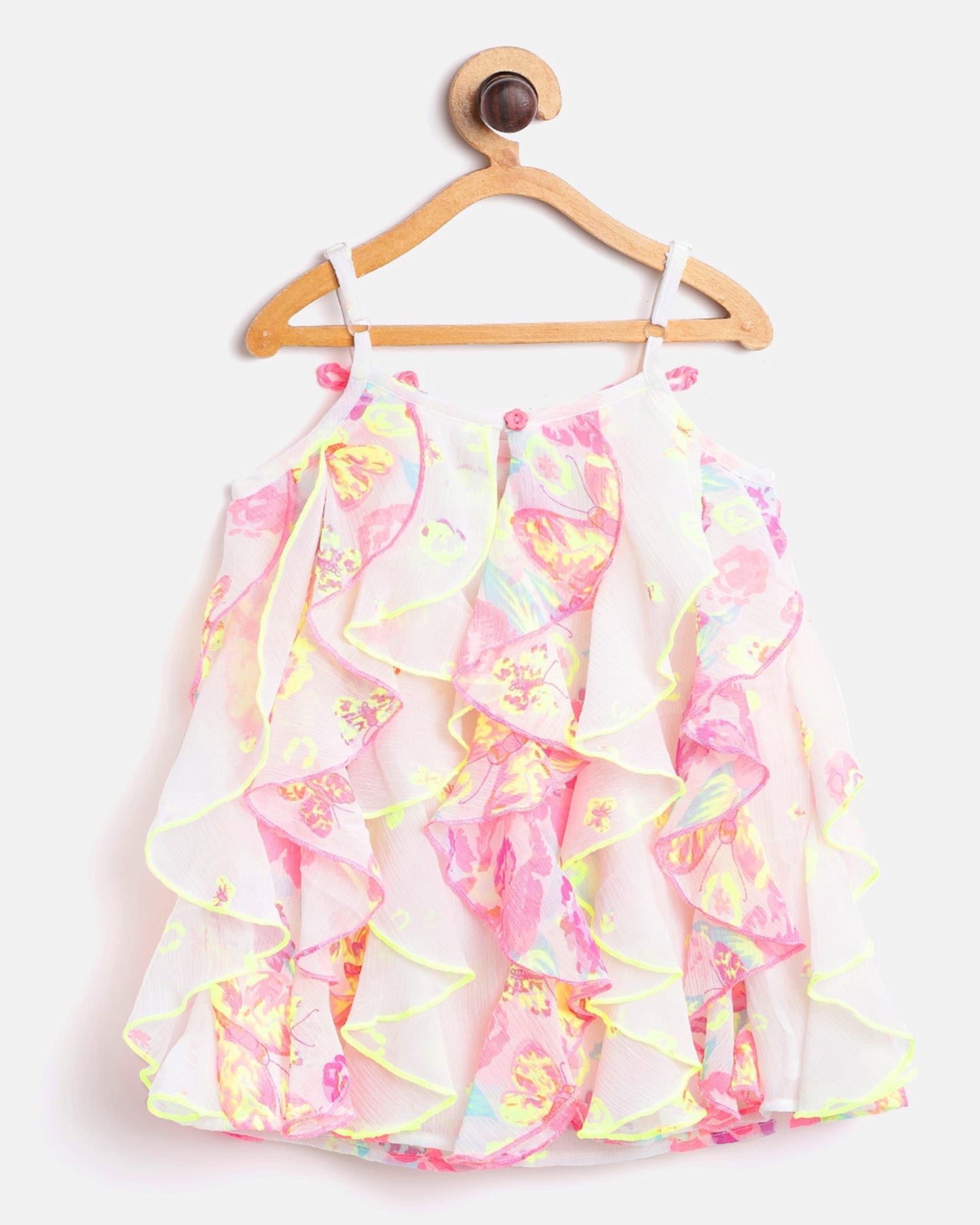 nauti nati Girl's Polyester Strapless Mini Dress (NN301-045-18-24M_Multicolour