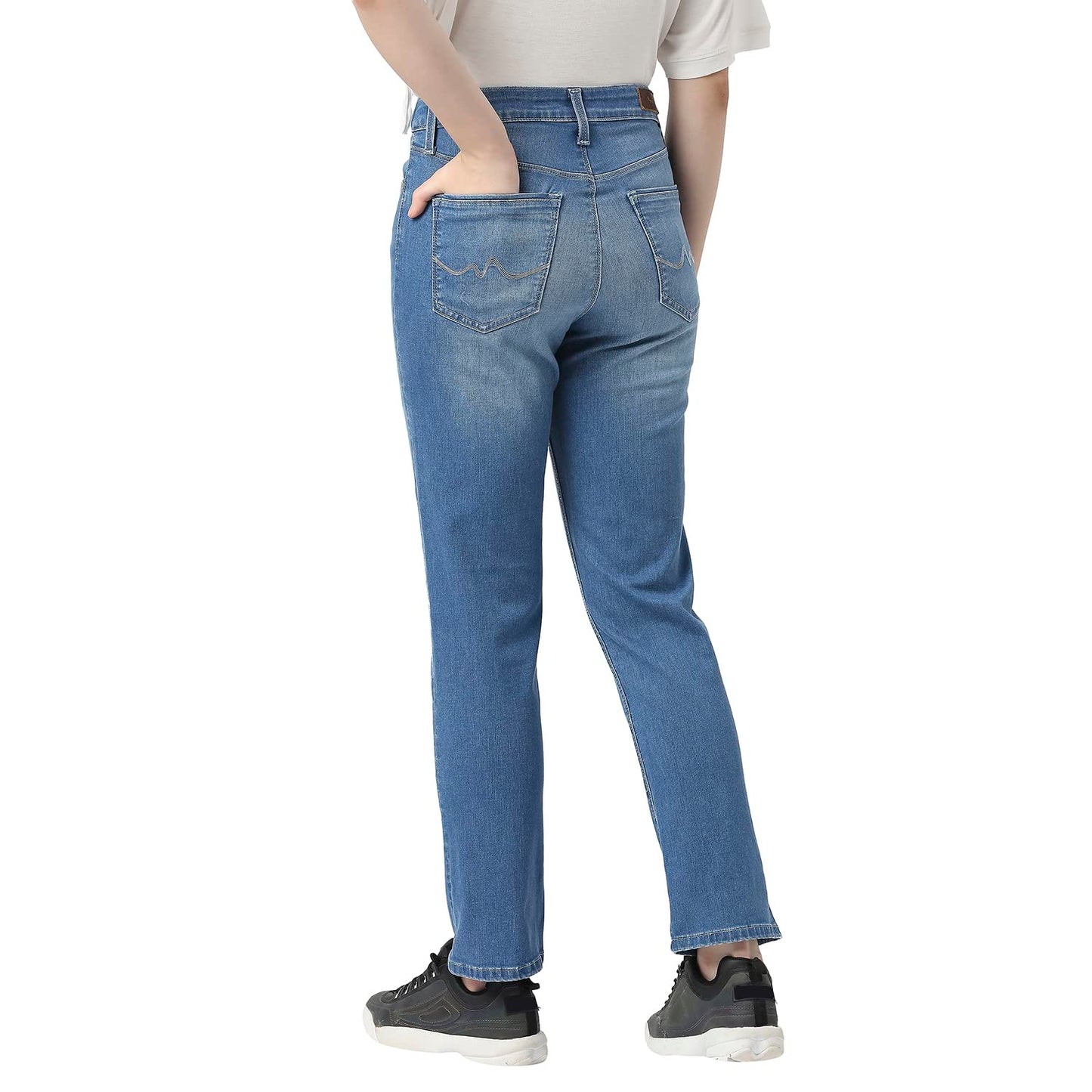 Pepe Jeans Women's High Rise Skinny Straight Fit Jeans Light Used