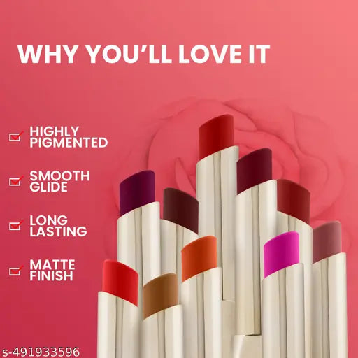 Seven Seas Color Edition Day-Long Lipcolor Lipstick | Smudge Proof | Smooth Coating | Loger Stay | Vivid Pigments | Water Proof Lipstick (333,3.5g )