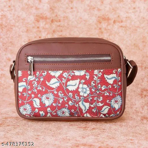 Zouk Chittoor Red Kalamkari Sling Bag