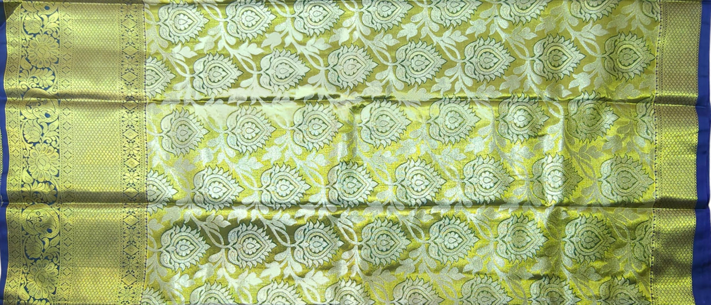 VFCollections Women's Kanchipuram Silk Pure Pattu Sarees With Blouse (Vfc458-1), Multi