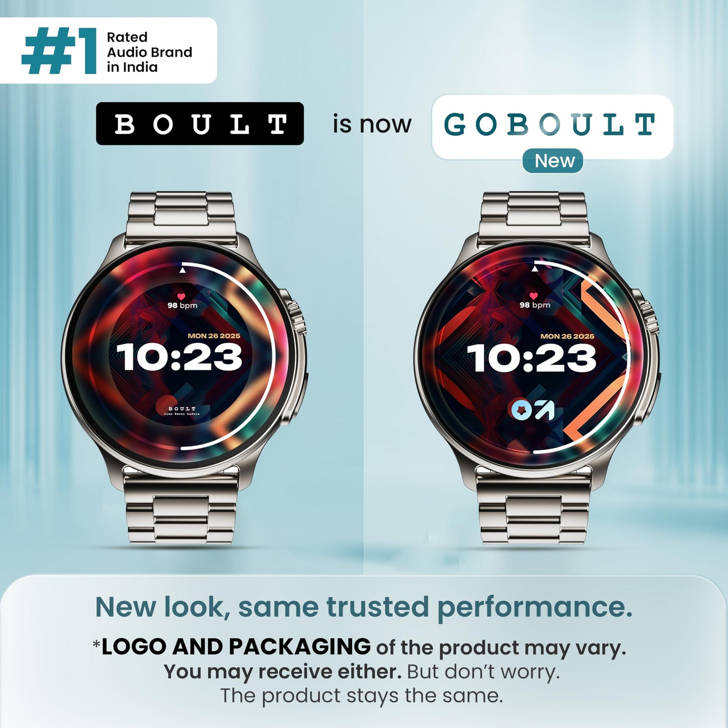 Boult GOBOULT (Formerly Newly Launched Crown R Pro Smart Watch 1.43''HD AMOLED, Working Crown, Zinc Alloy Frame, 600 Nits Brightness, AI Voice Assistant, SpO2 Monitoring, 120+ Sports Mode (Chrome)