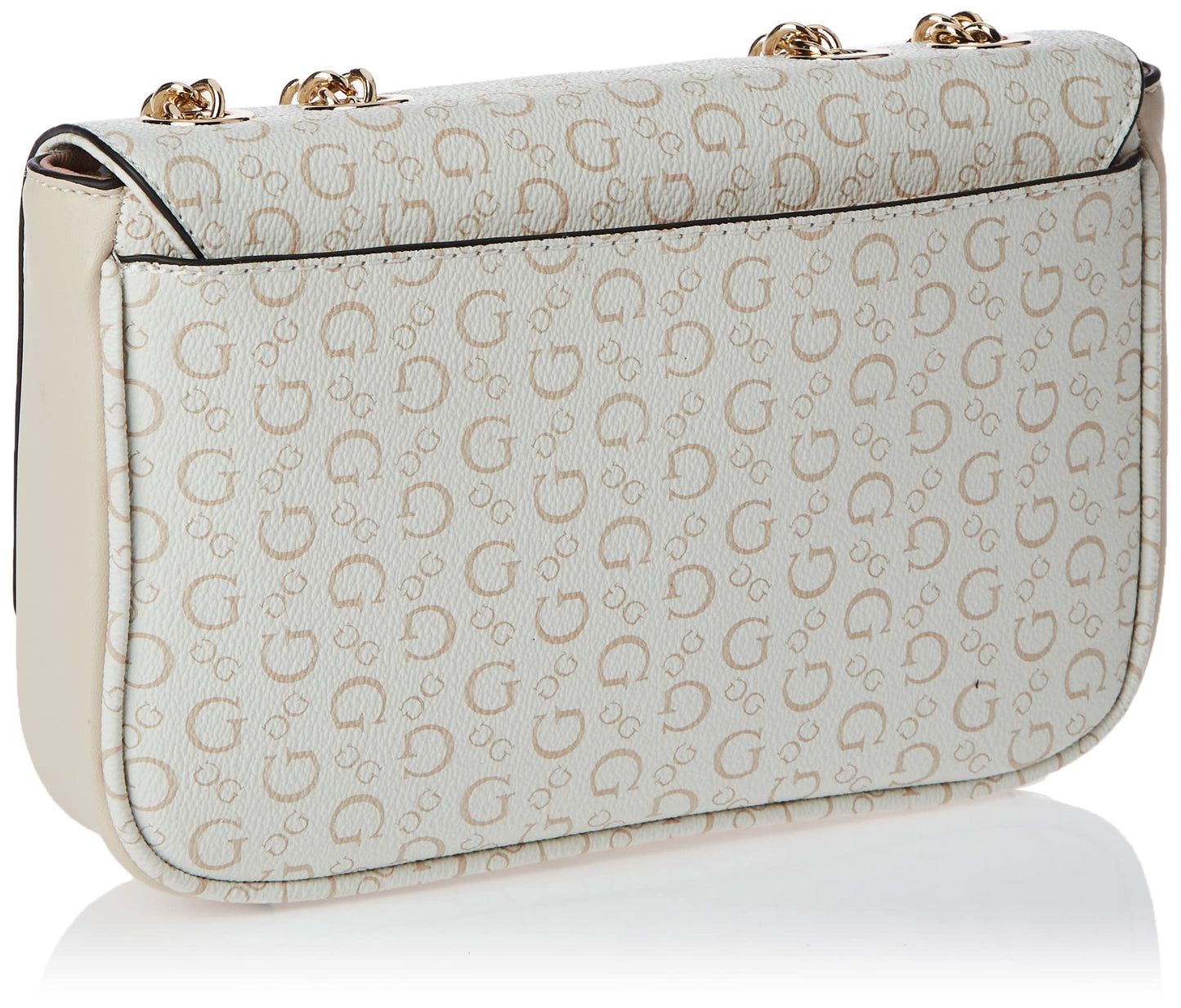 Gelber Mini Foldover Crossbody, White Patent, One Size