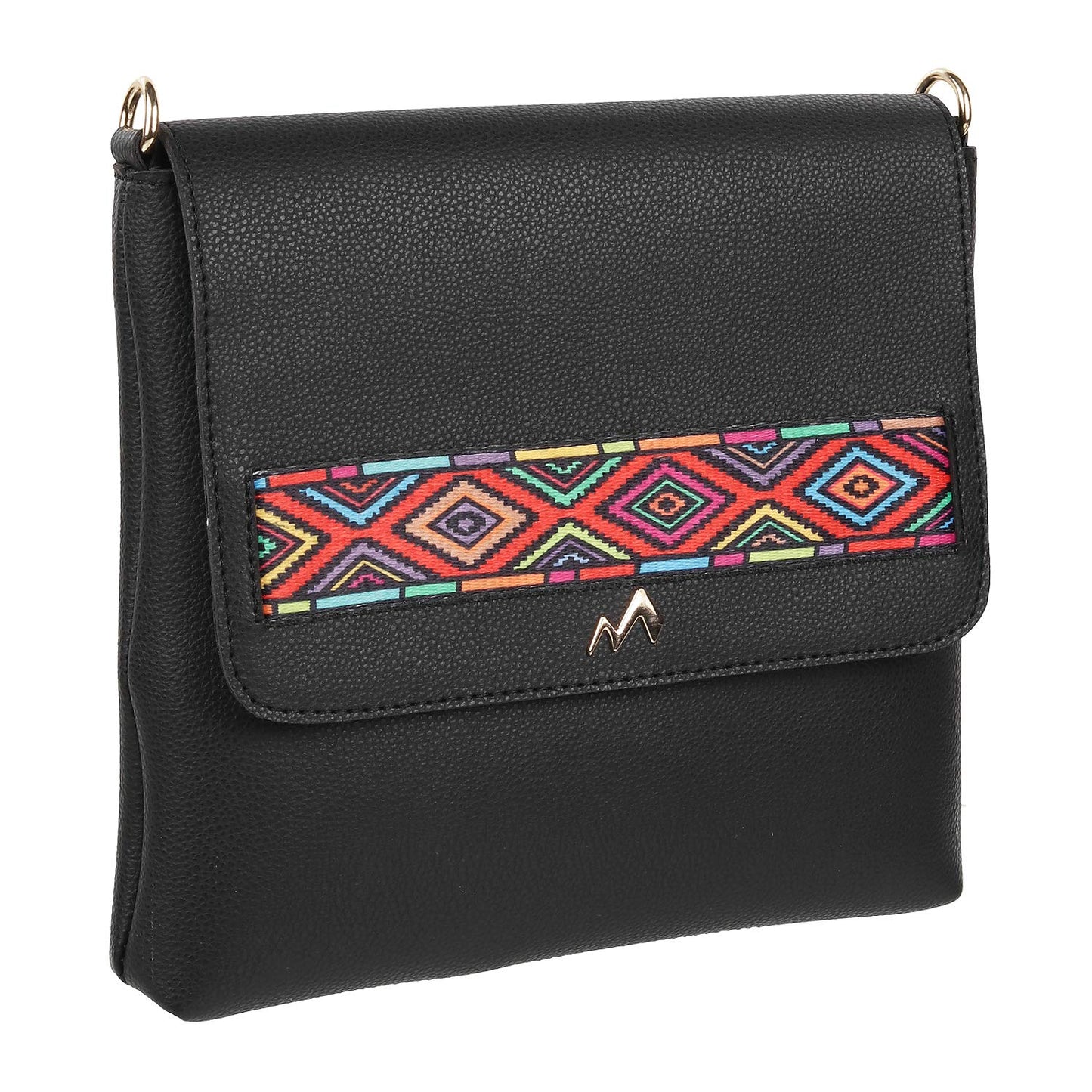 Metro Womens Synthetic Black Flap Over Sling (One Size)