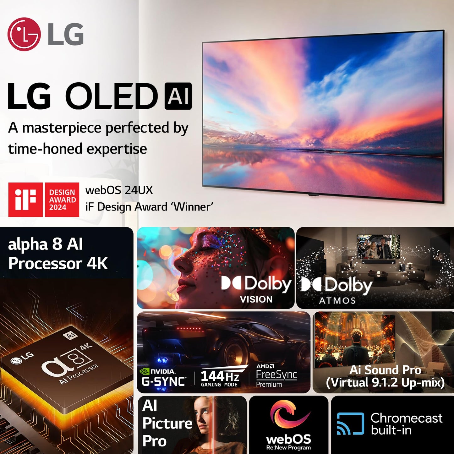 LG 139 cm (55 inches) OLED B4 Series 4K Ultra HD Smart OLED TV OLED55B46LA