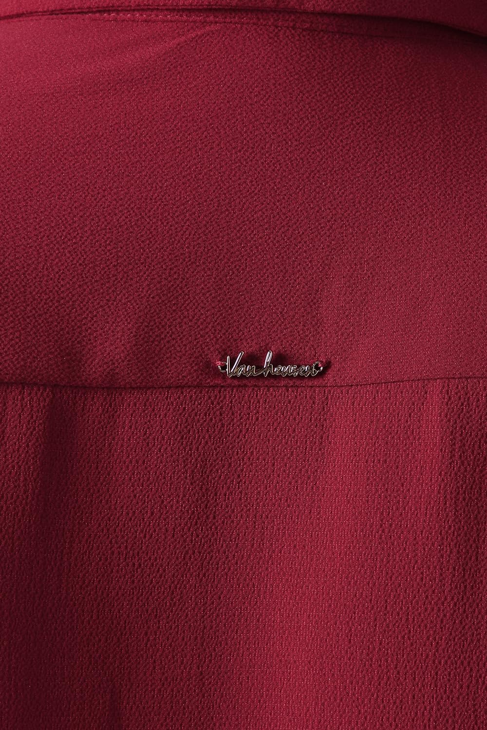 Women Red Solid Long Sleeves Casual Shirt