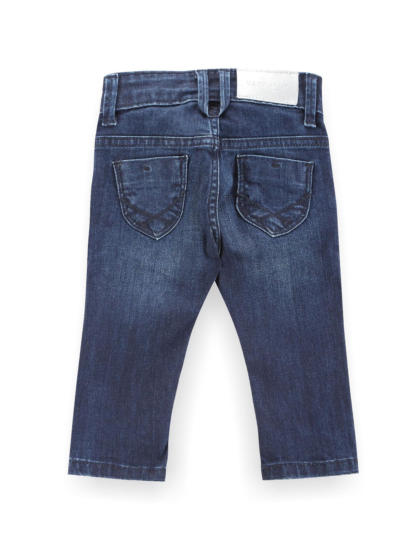 U.S. Polo Assn. Girls Mid Rise Slim Fit Jeans Dark Blue