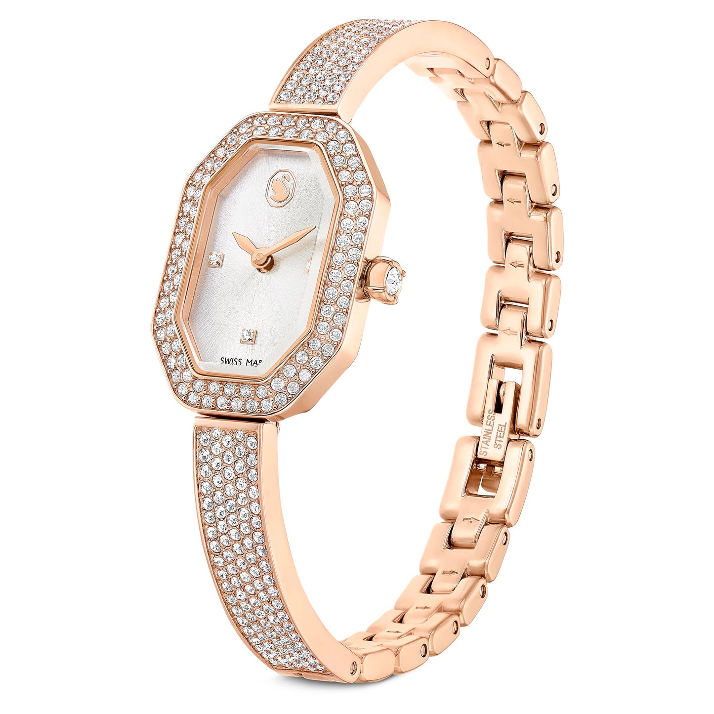 Swarovski Womens Dextera Bangle Analog Watch Swiss Made, Metal Bracelet, Rose Gold Tone, Rose Gold-Tone Finish 5672992