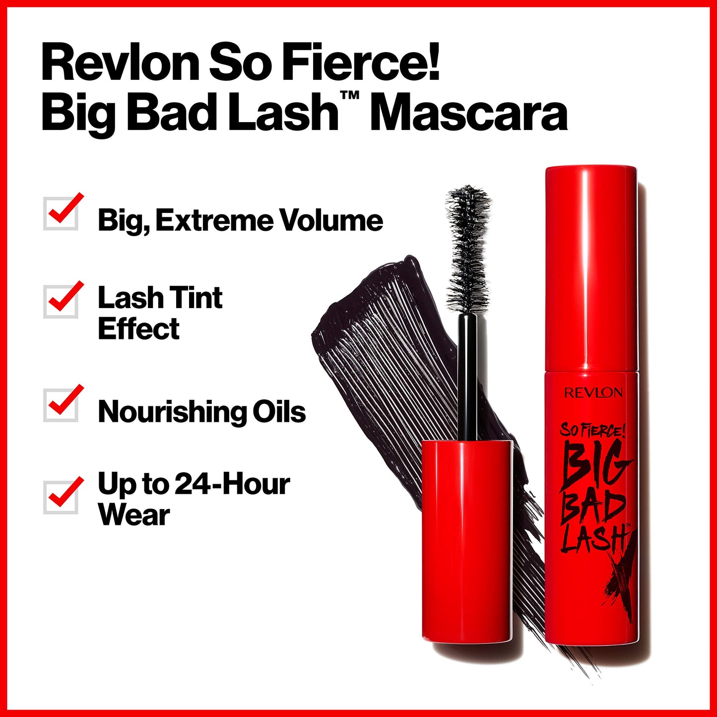 REVLON So Fierce Big Bad Lash Mascara fluid_ounces, Black (761), 0.34 Fl Oz