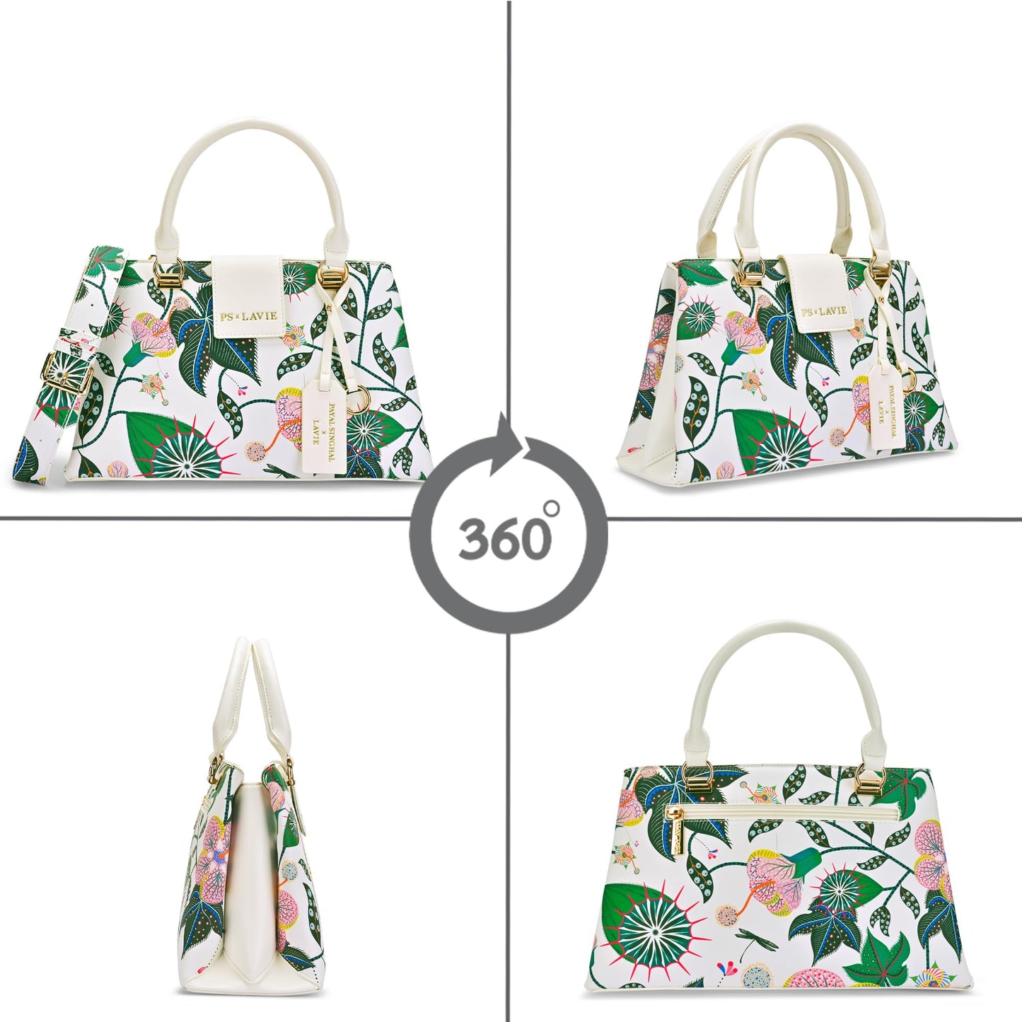 Lavie X Payal Singhal Limited Edition Women's Abutilon Medium 3C Satchel | Ladies Purse Handbag