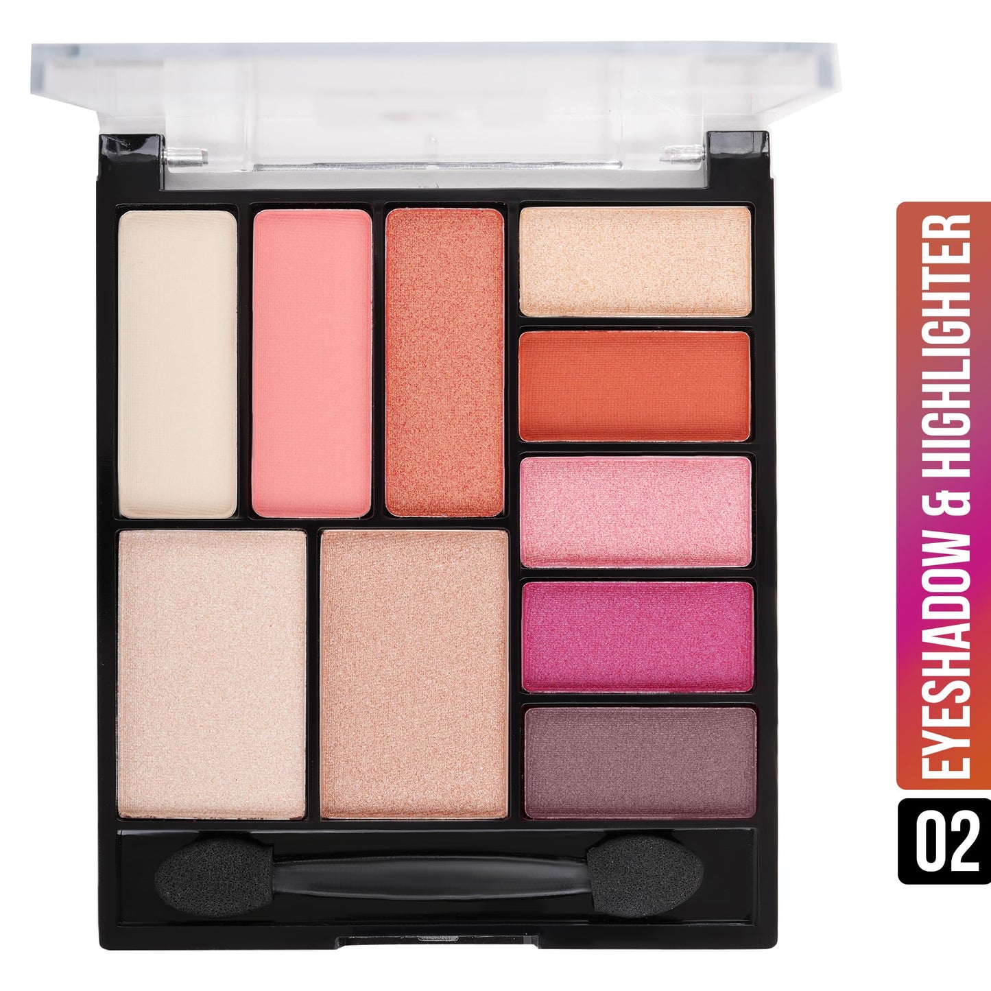 Shryoan Easey-Peasy Eyeshadow and Highlighter Palette | Long Lasting Multi-Colored Palette | Paraben-Free (16.0 gram) (Shade 2)