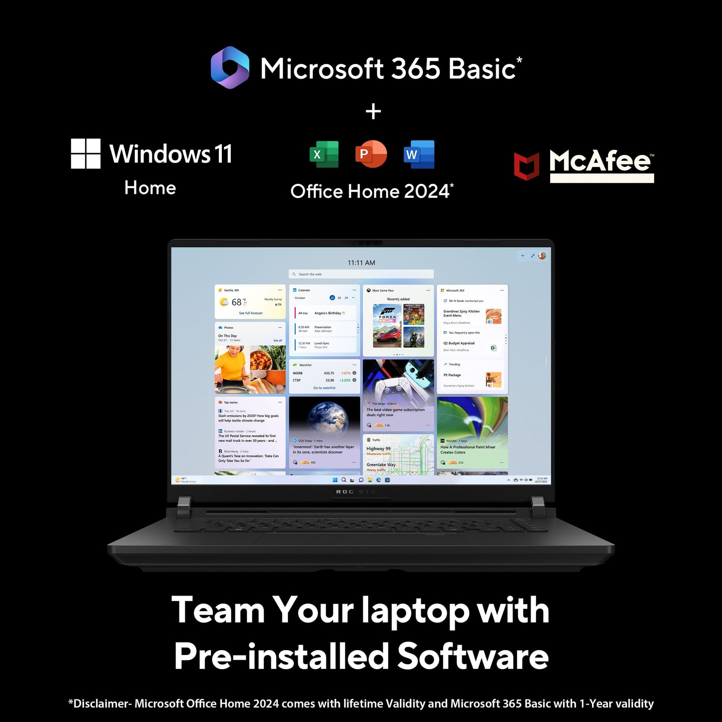 ASUS ROG Strix SCAR 16,Intel Core Ultra 9 275HX Gaming Laptop(NVIDIA RTX 5090-24GB/175W TGP/32GB/2TB/2.5K QHD+/16"/240Hz/Windows 11/M365 Basic(1Year)*/Office Home 2024/Off Black/2.80 Kg)G635LX-RW158WS