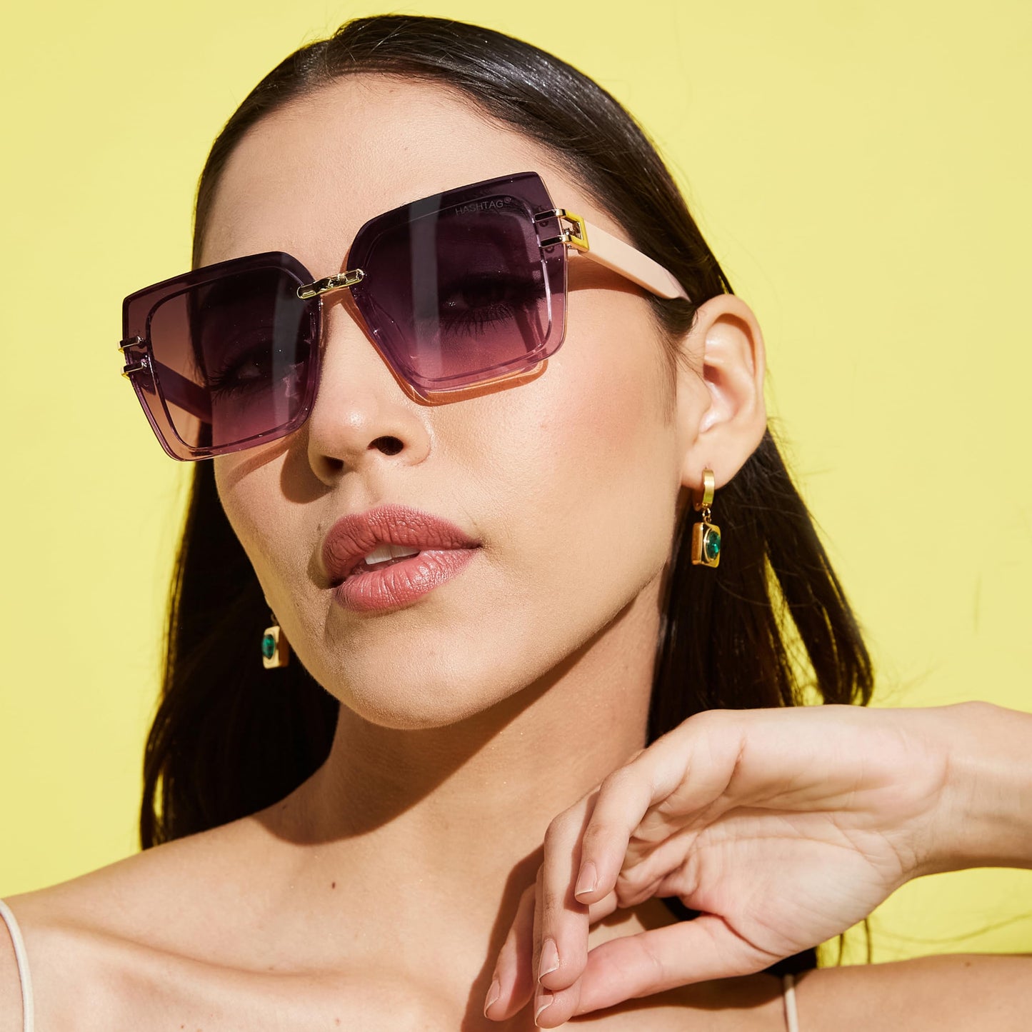 HASHTAG EYEWEAR Latest & Stylish Sunglasses for Women | Fashionable & Lightweight Eyewear, 100% UV Protected Sunglass with Maximum Clarity (Pink)