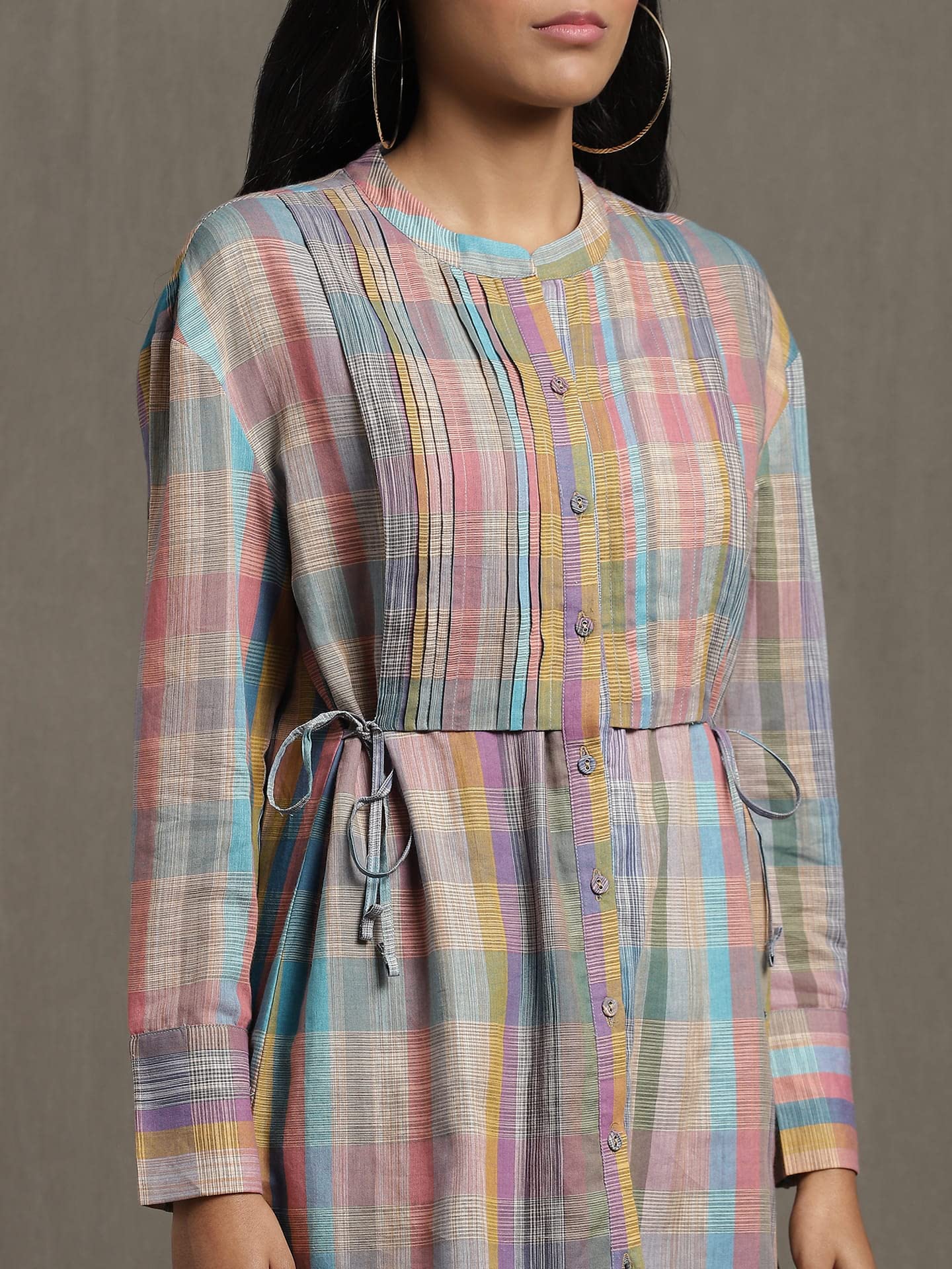 Ritu Kumar Multi-Color Printed Kurti with Pintucks