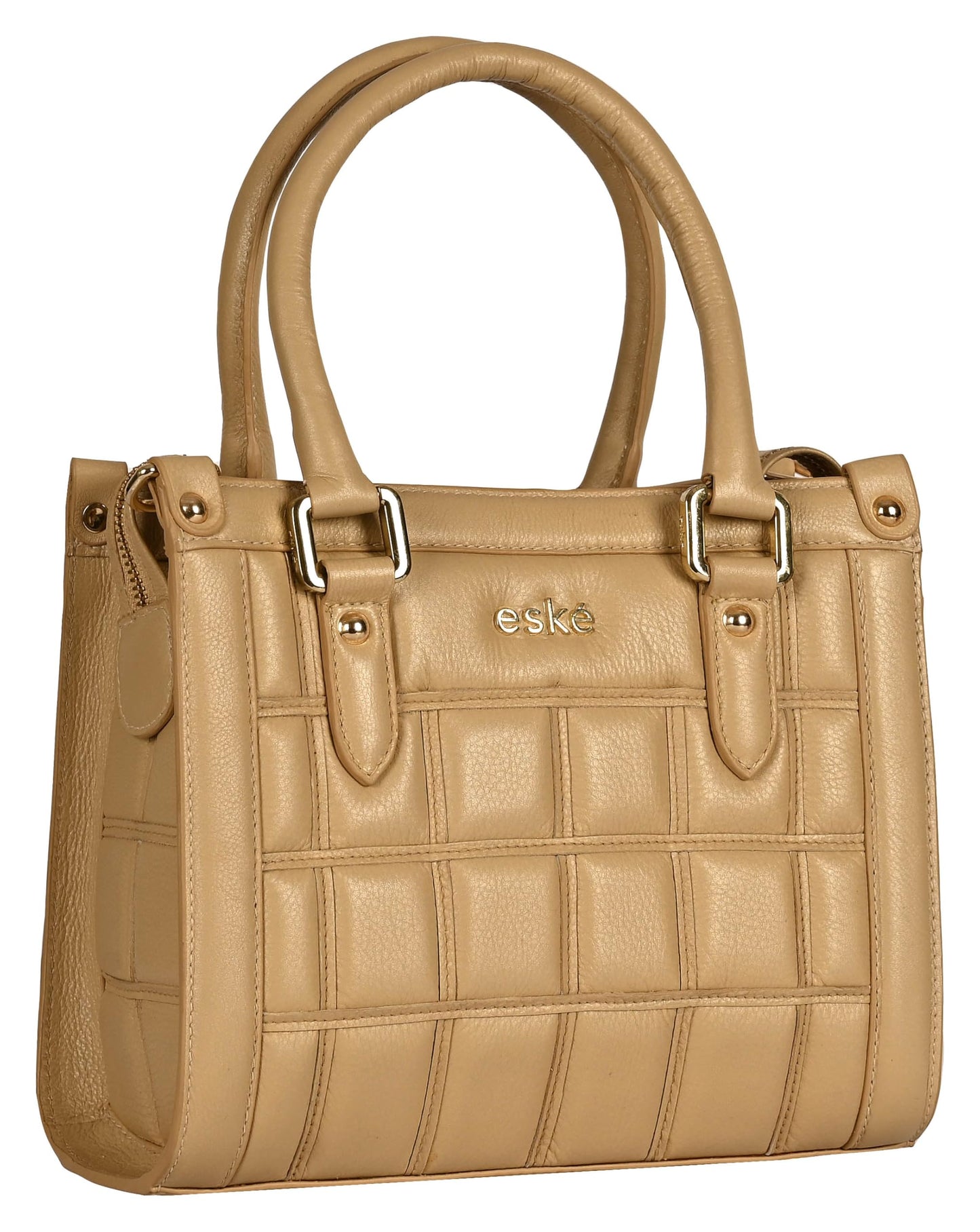 eske Viviana Genuine Leather Women's Handbag (Light Gold)