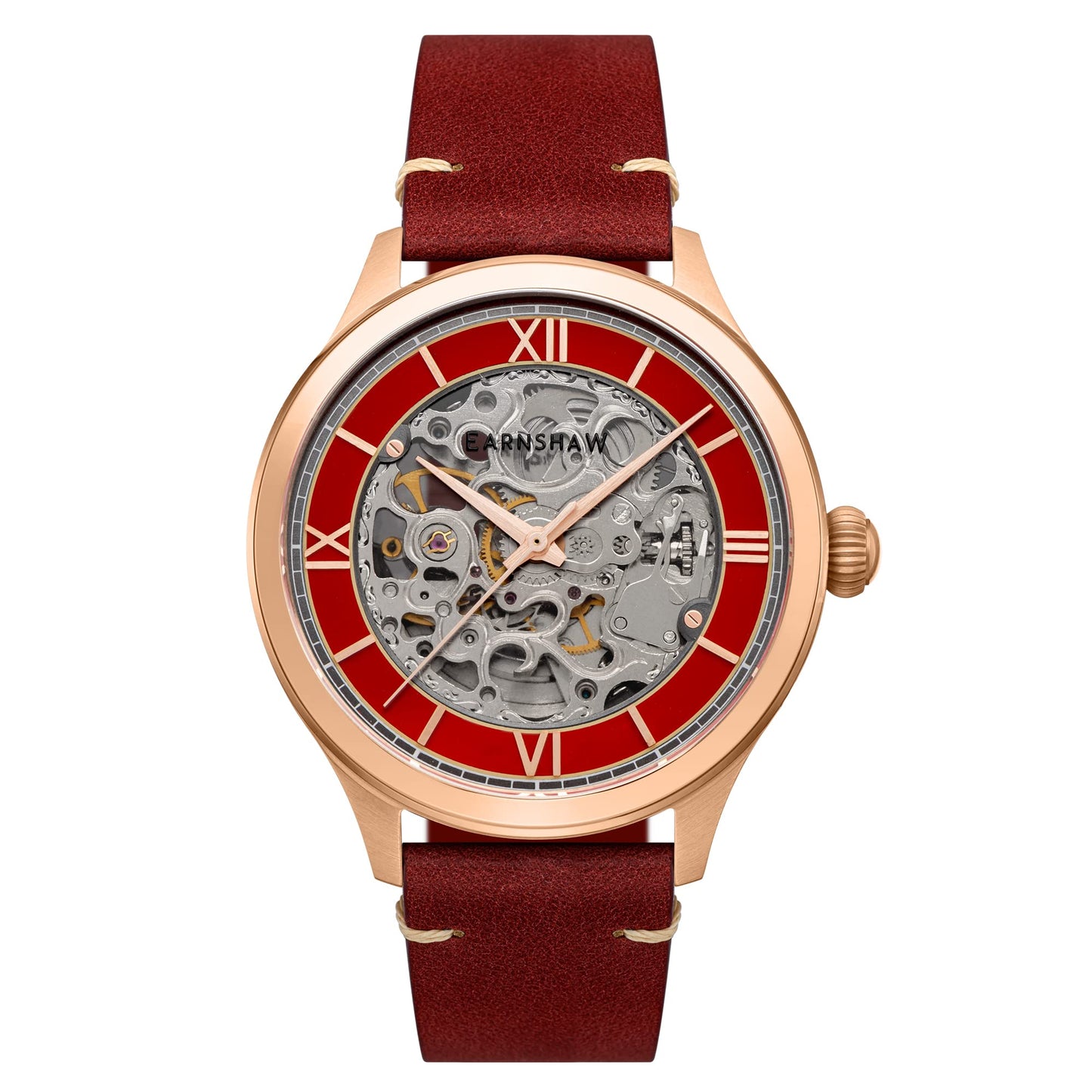 EARNSHAW Baron Analog Red Dial Men's Watch-ES-8230-04