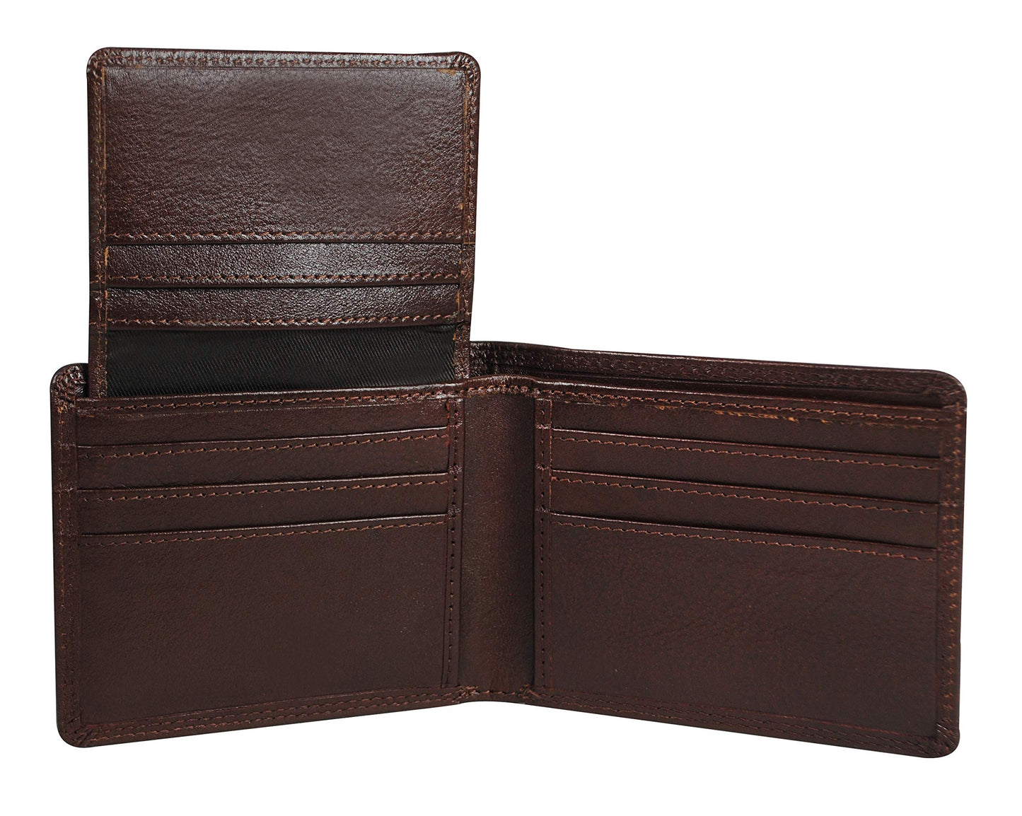 Calfnero Genuine Leather RFID Bifold Wallet for Men | Premium Vintage Leather Wallet with Flip-Up Card Holder, 12 Card Slots & Dual Cash Compartments