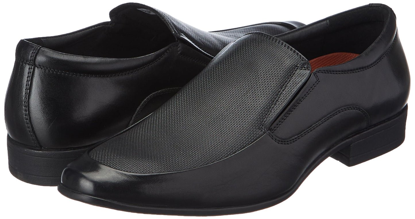 Hush Puppies Men's Theodore Slip-ON Formal Shoes (8546195_Black_8 UK)