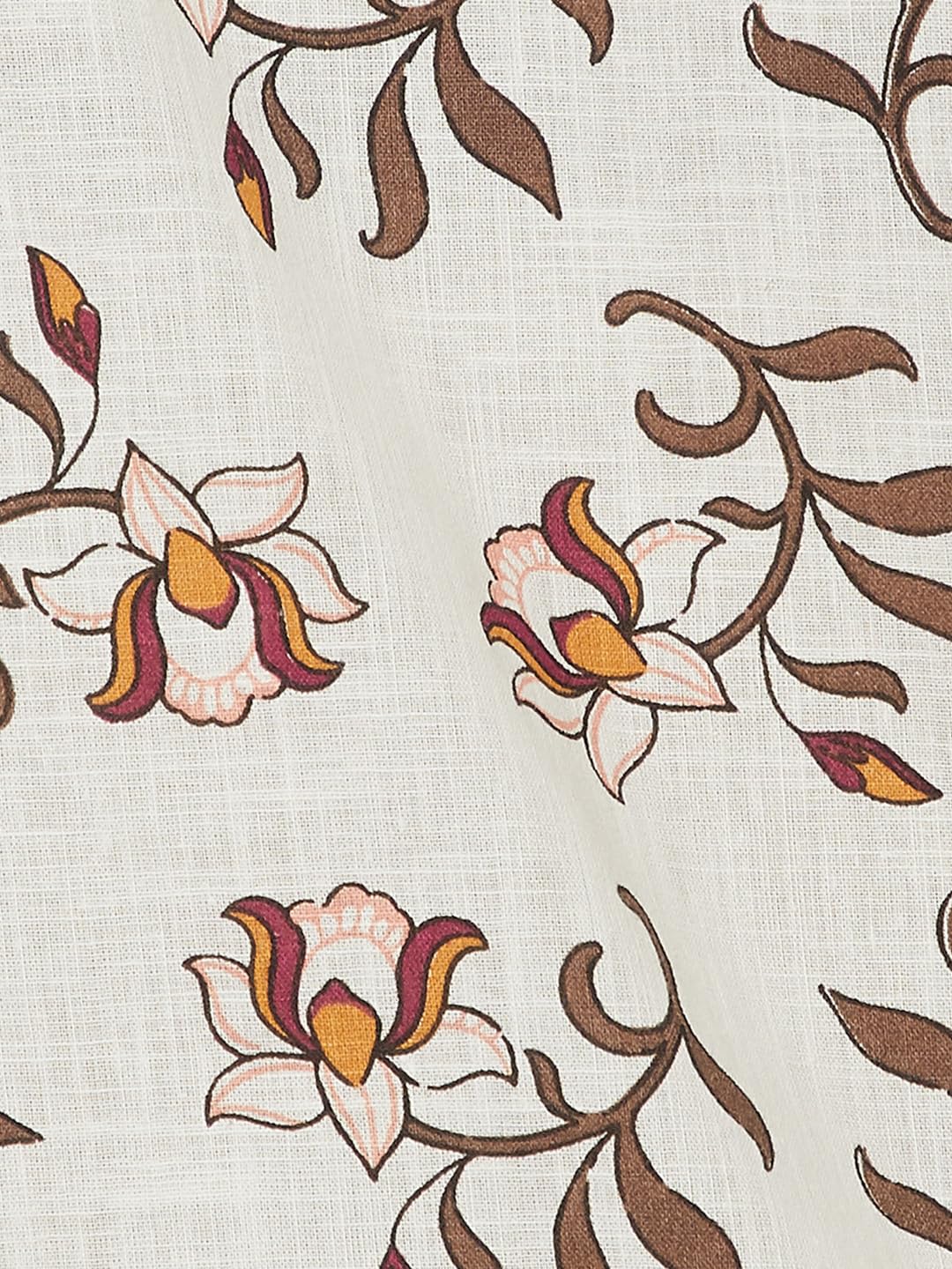 Max Women Printed Straight Kurta (Off White_S)