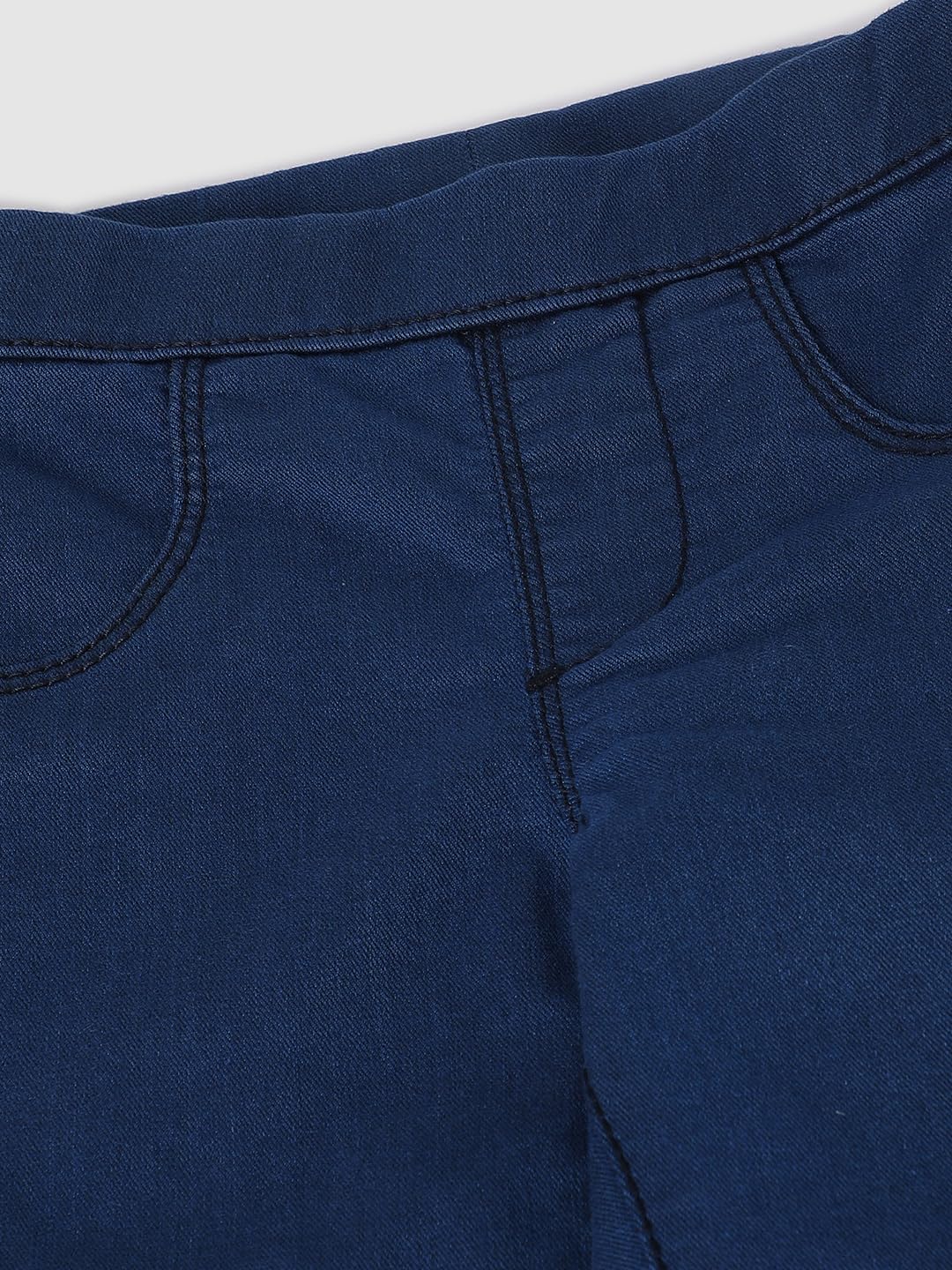 Max Girls Solid Denim Jeggings (S24CBD05MID Blue)_3-4Y