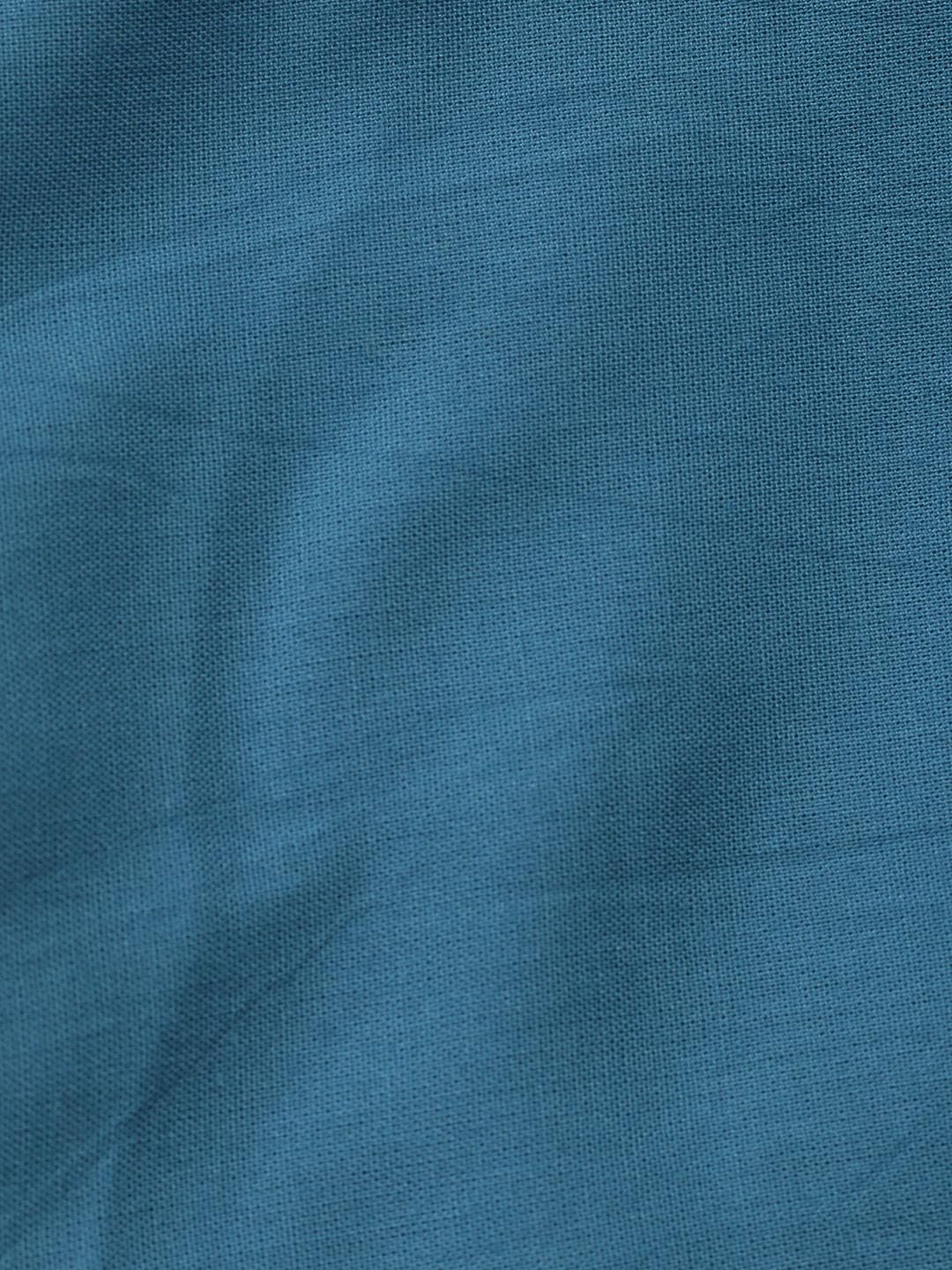 Meena Bazaar Printed Cotton Blend Blue Unstitched Kurta with Bottom & Dupatta
