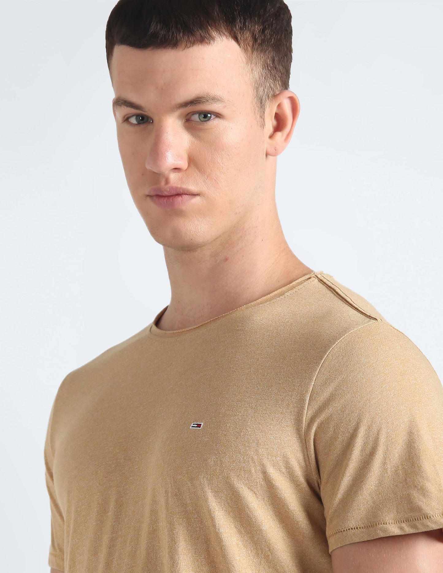 Tommy Hilfiger Mens Beige Color T-Shirt (S)