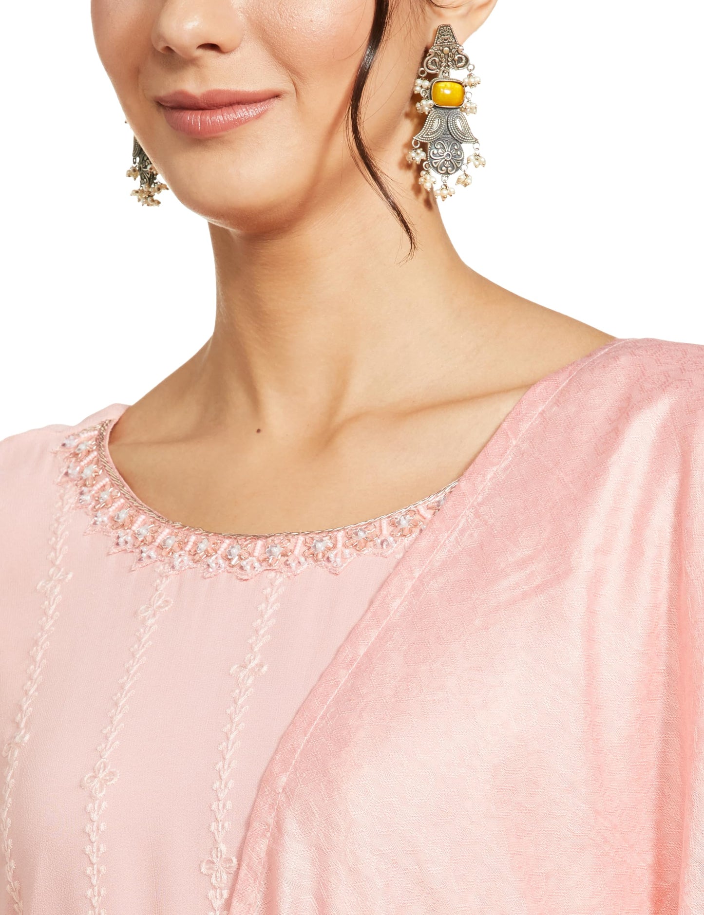 Soch Blush Pink Art Silk Digital Print Gown