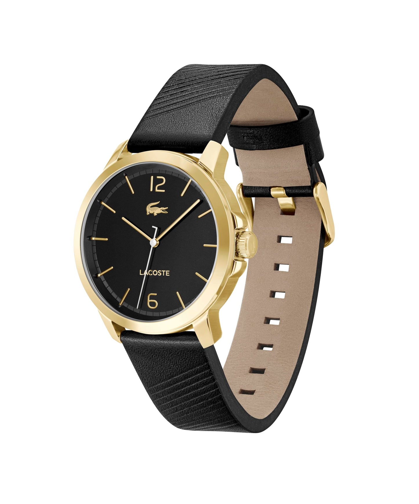 Lacoste Ottawa Qtz Basic Black Round Dial Men's Watch|Leather Material|Multi Color Band - 2011276