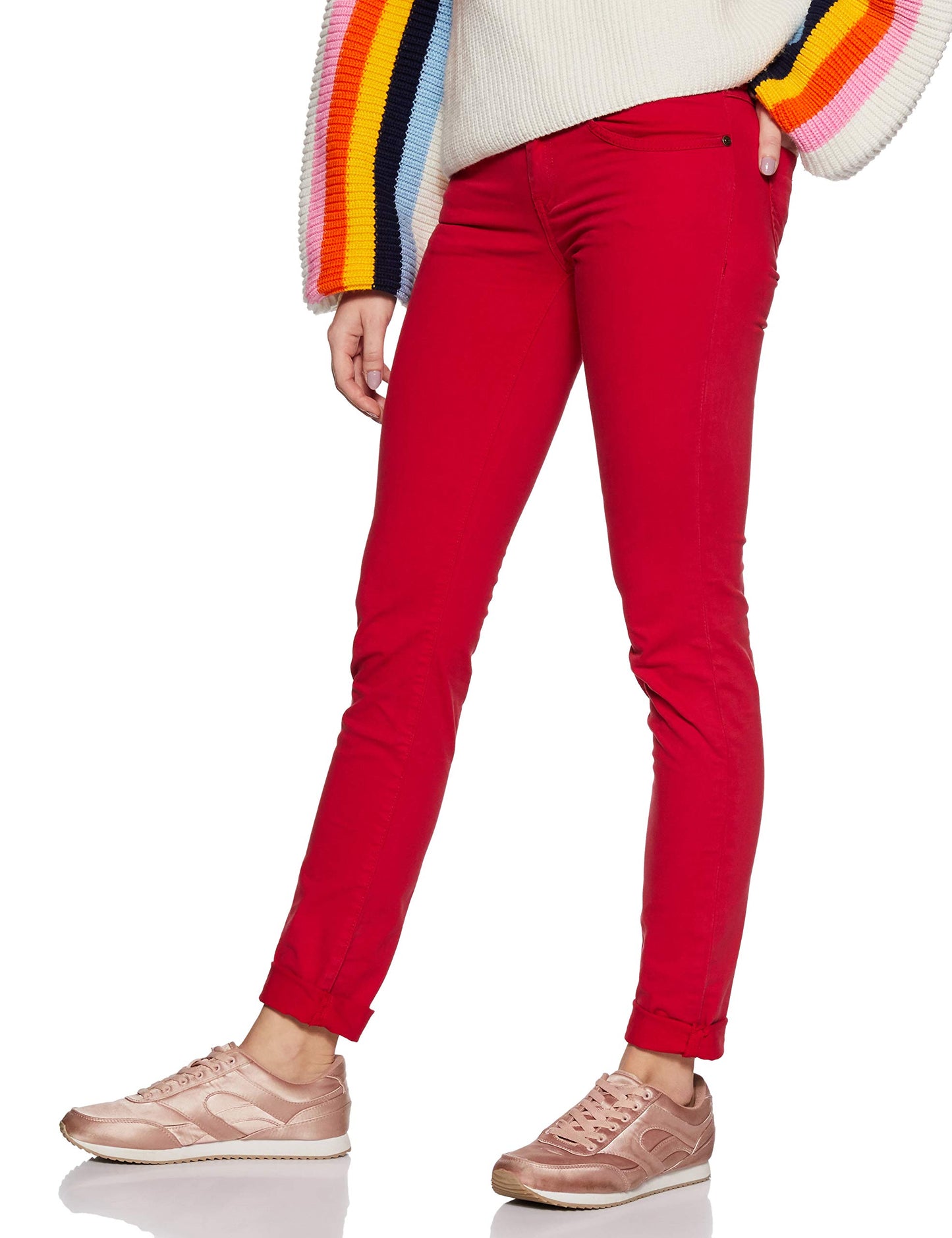 U.S. POLO ASSN. Women's Regular Pants (UWTR0128_Red_28)