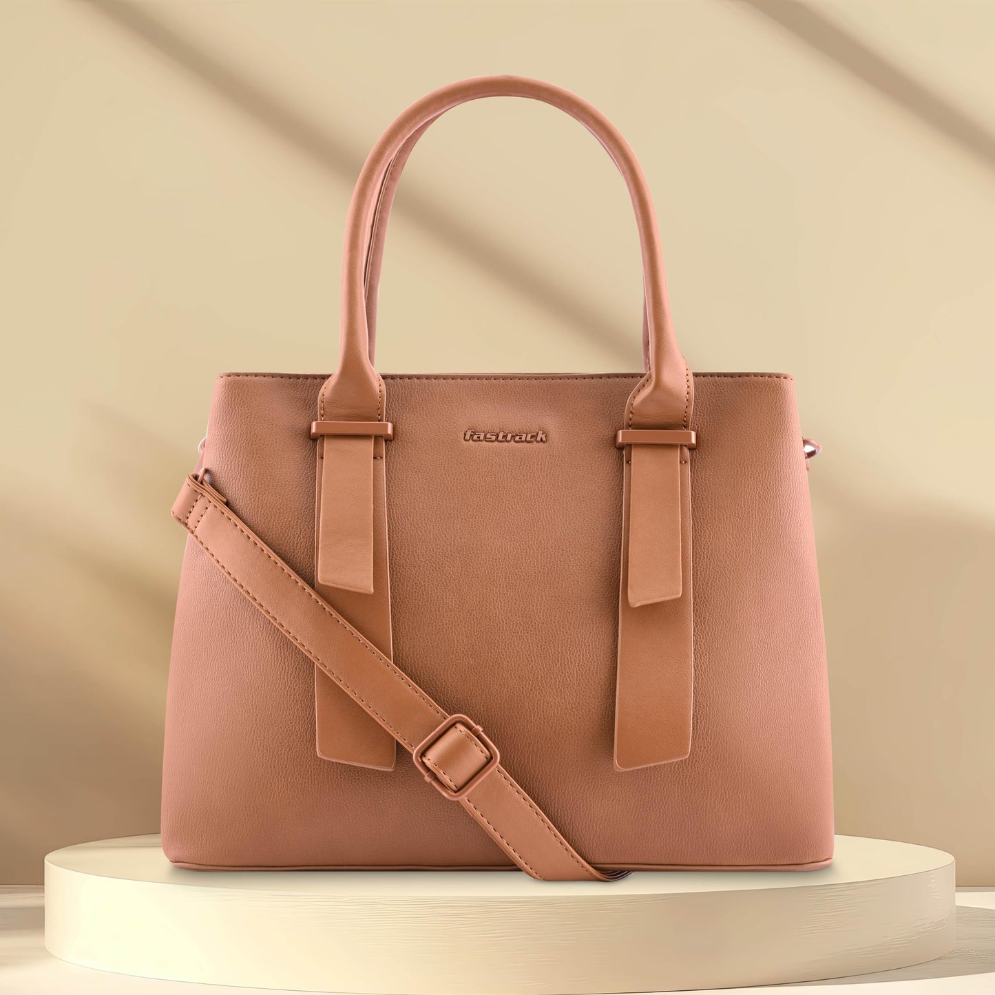 Fastrack Switch-It-Up Satchel | Faux-Leather Women's Handbags | Comes with a Key-Leash| Ladies Purse Handbag | Satchel for Casual Carry