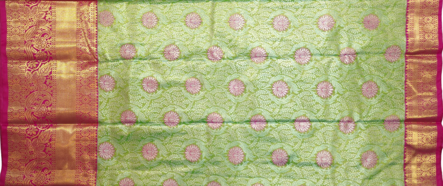 VFCollections Women's Kanchipuram Silk Pure Pattu Sarees With Blouse (Vfc177-5), Multi