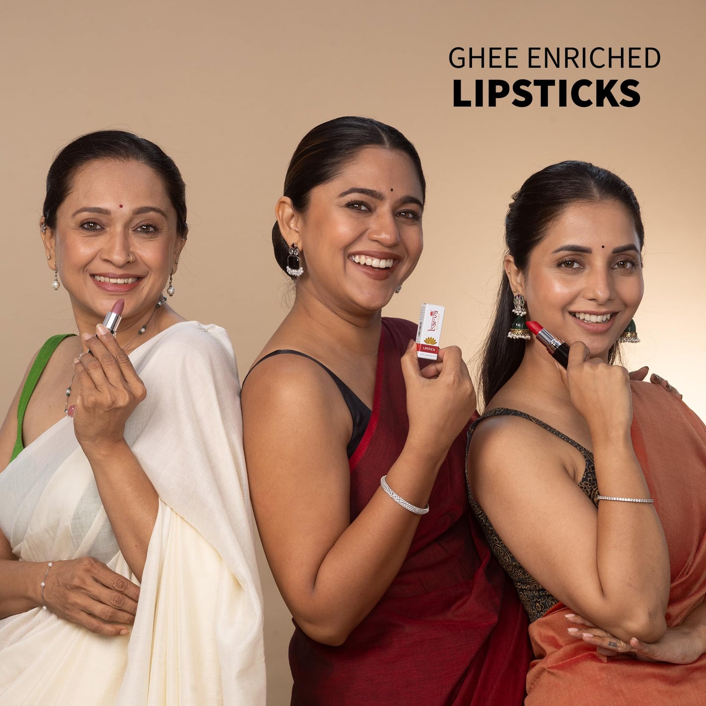 Barva Natural & Moisturising Lipsticks Made Using Pure Ghee, Kokum Butter And Mineral Colours, 4.3g (Wine Red 616)