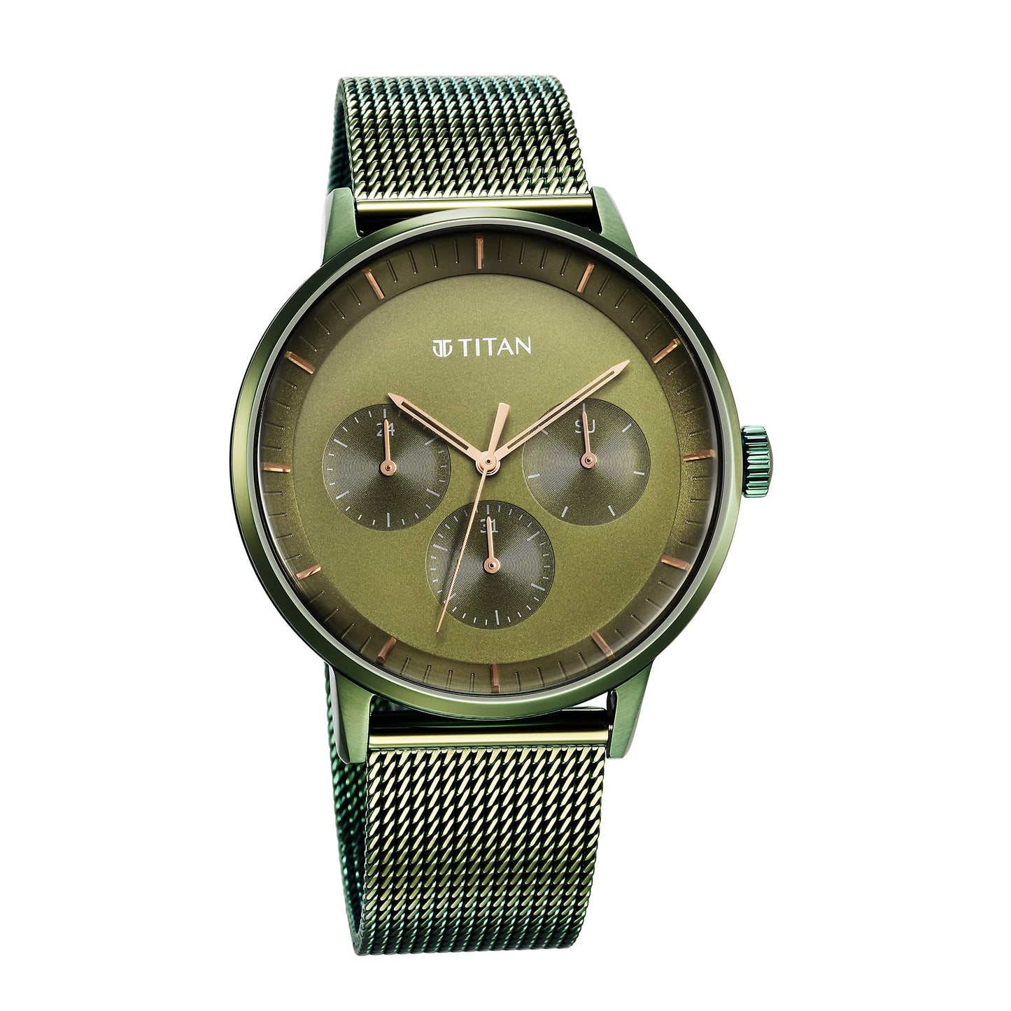 Titan Analog Green Dial Men's Casual Watch