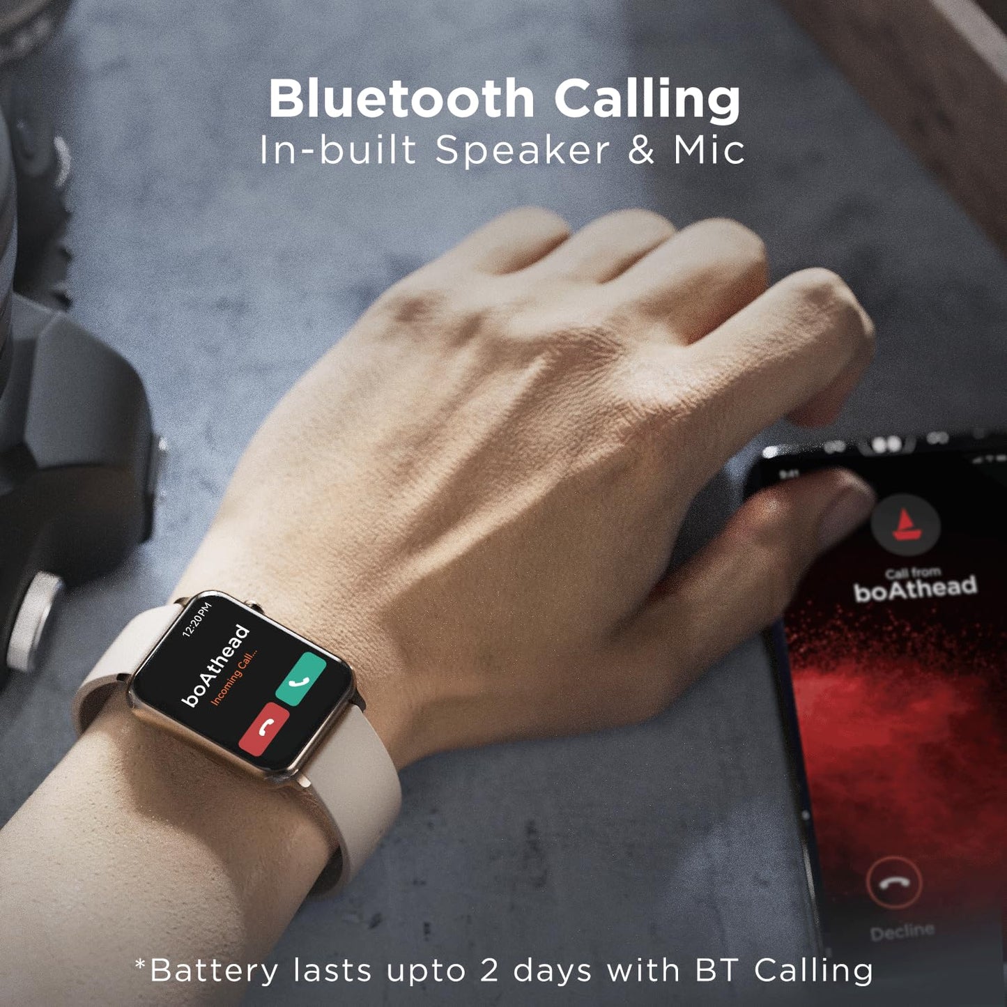 boAt Wave Call Smart Watch w/Bluetooth Calling, 1.69" (4.2 cm) HD Display w/ 550 NITS & 70% Color Gamut, 150+ Watch Faces, Multi-Sport Modes,HR,SpO2, IP68(Flamingo Pink)