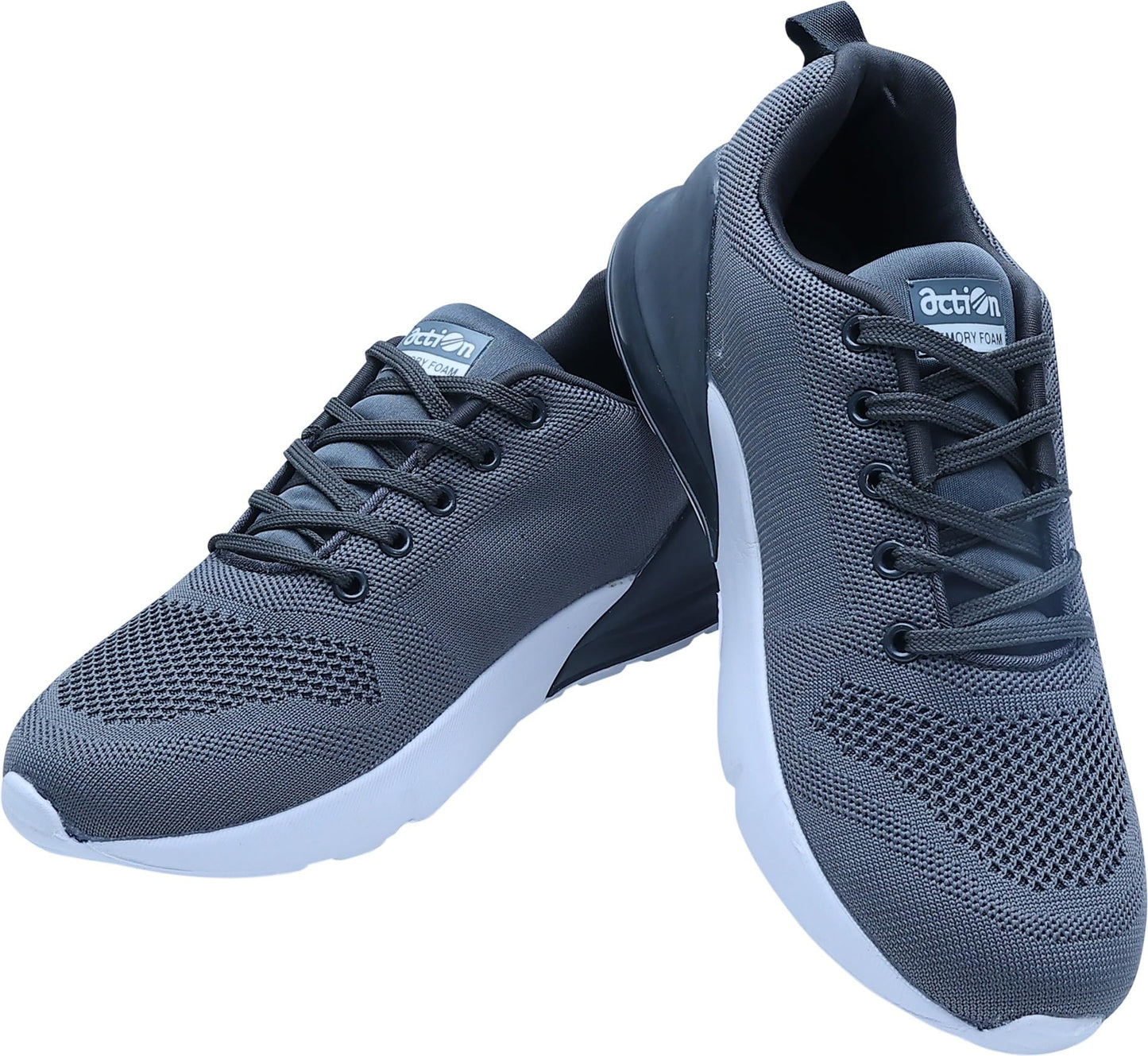 Action Men's Grey Sports Running Shoes (AM 1024-GY-WHT)