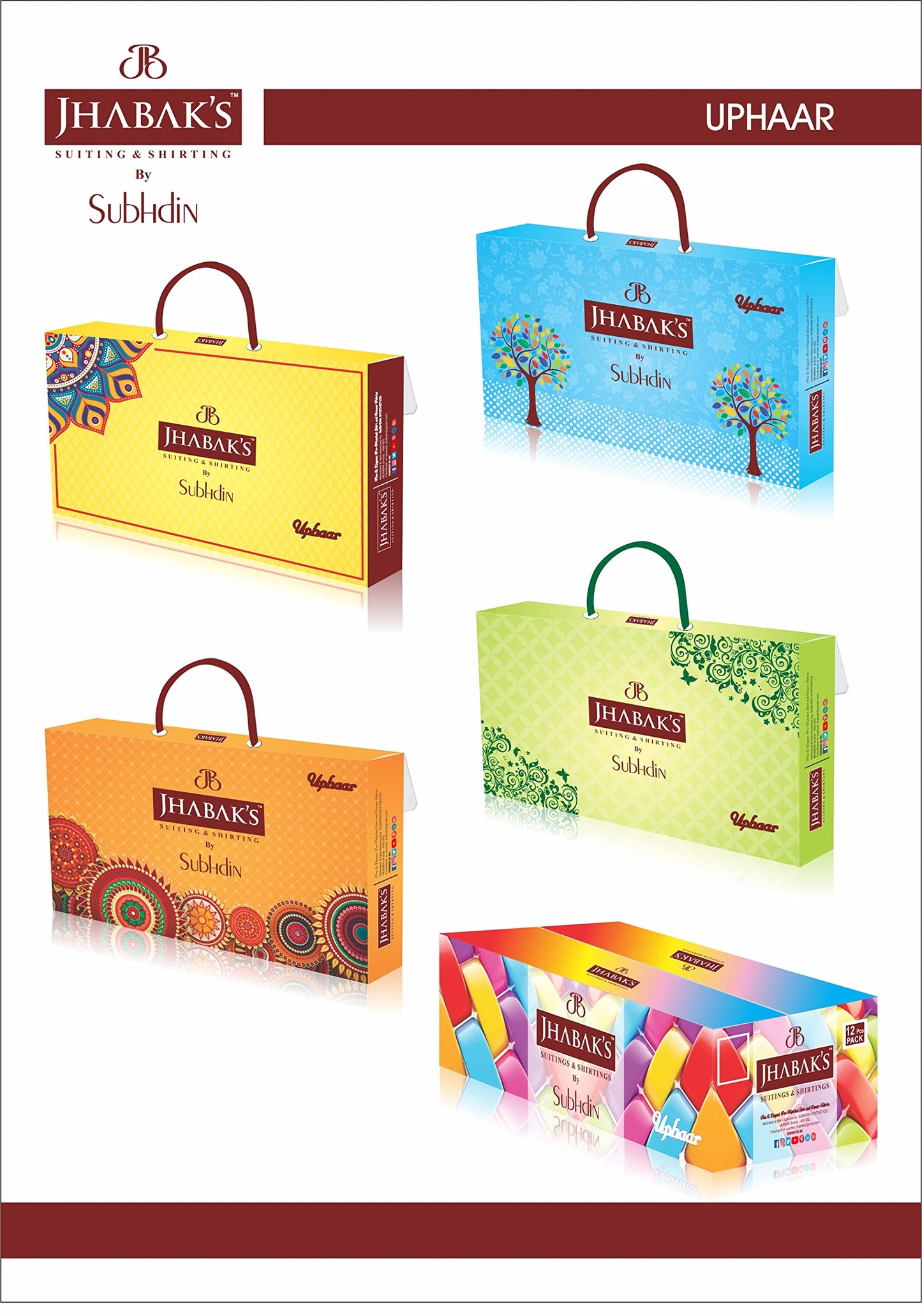 JHABAK'S Unstitched Polyester Checkered Shirt & Trouser Fabric - 2.25 mtr Shirt Cloth - 1.20 mtr Pant Piece