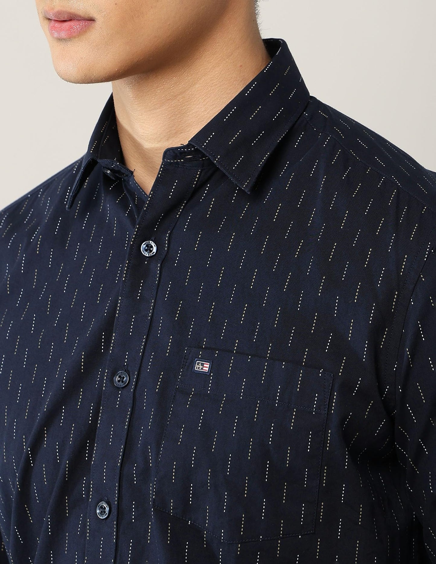 Arrow Sport Men's Geometric Printed Slim Fit Shirt