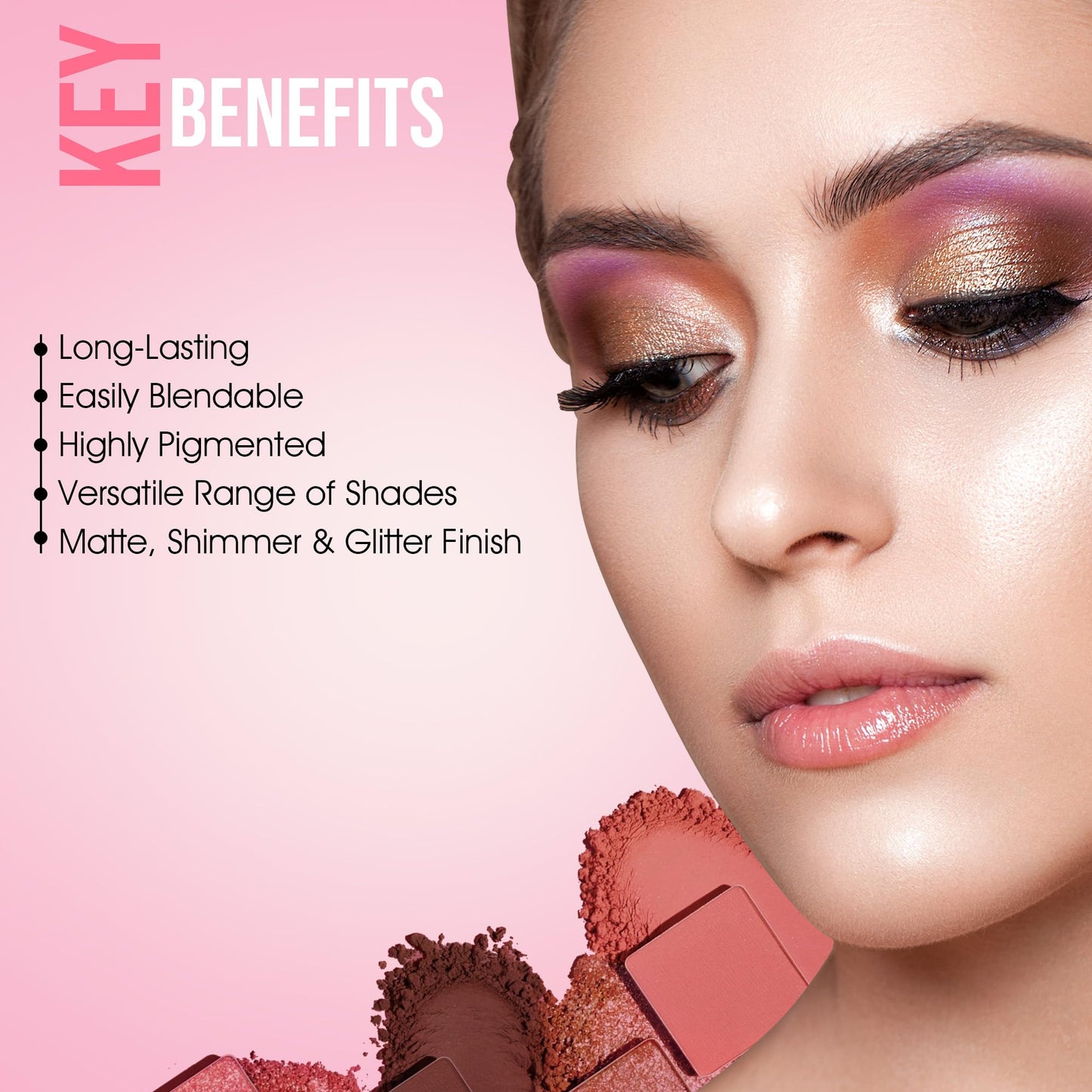 Colors Queen 70 Multi-Color Eyeshadow Palette | Highly Pigmented and Long Wearing Eye Shadow Palette with Matte, Shimmer & Glitter Shades | Easy to Blend, Minimal Fall Out for Eye Makeup (70 Color)