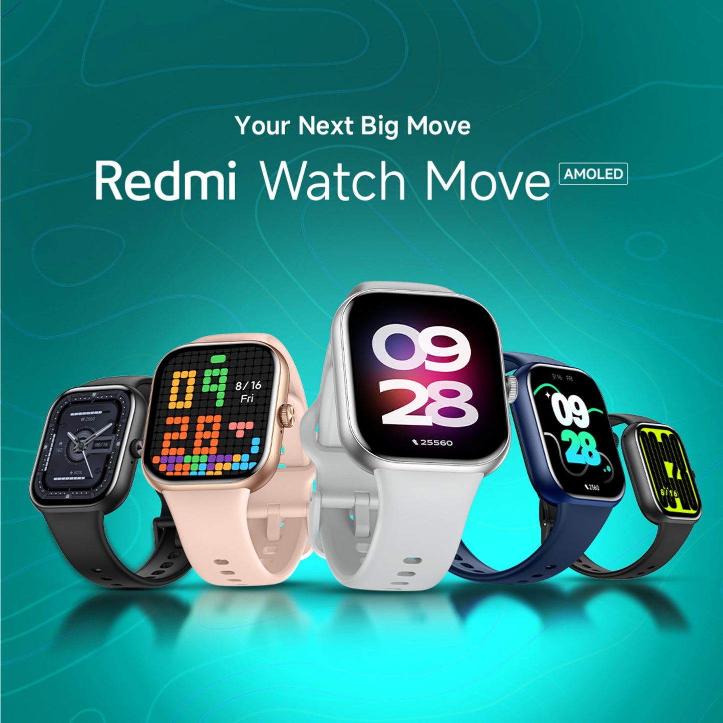 Redmi Move Smartwatch | 1.85" AMOLED (390×450, 600 nits) | Bluetooth Calling | 140+ Sports | 24×7 HR & SPO₂ | AOD | Up to 14-Day Battery | HyperOS (Gold Rush Strap)