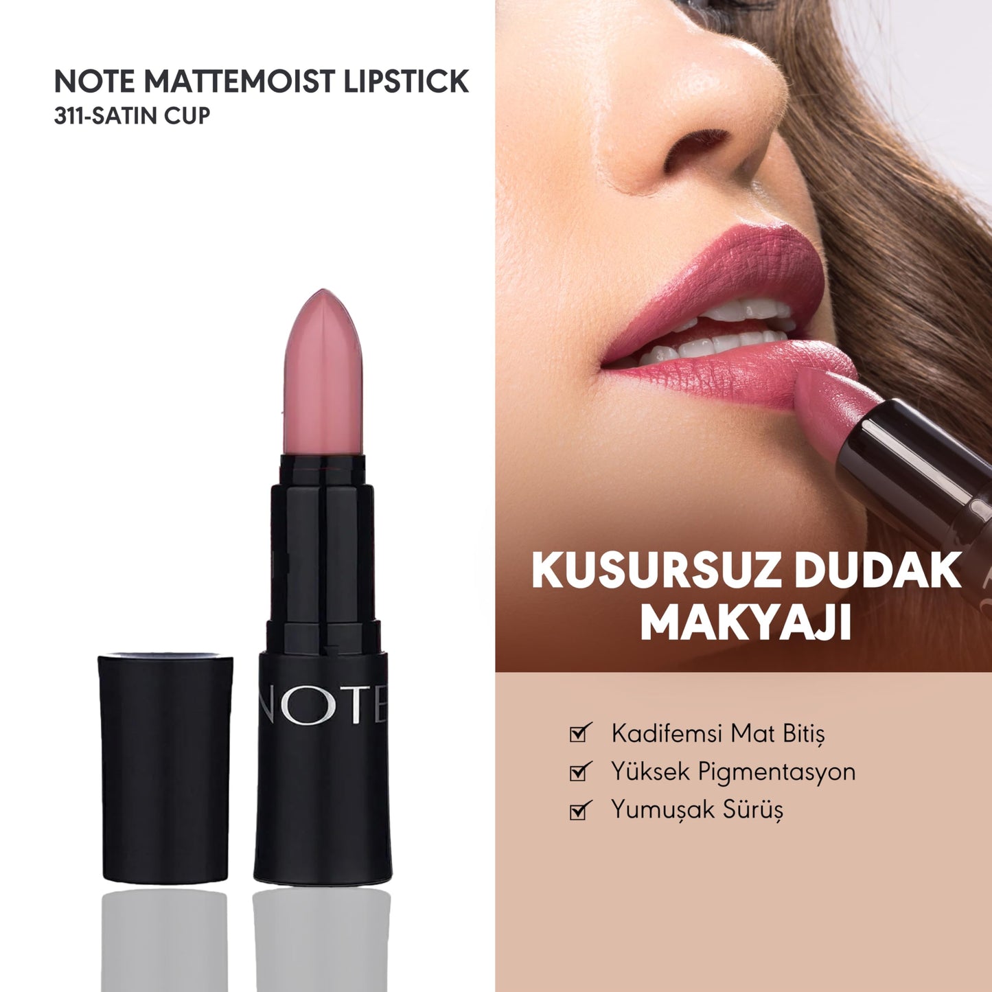 Note Cosmetique Lipstick 311 Satin Cup (Matte)