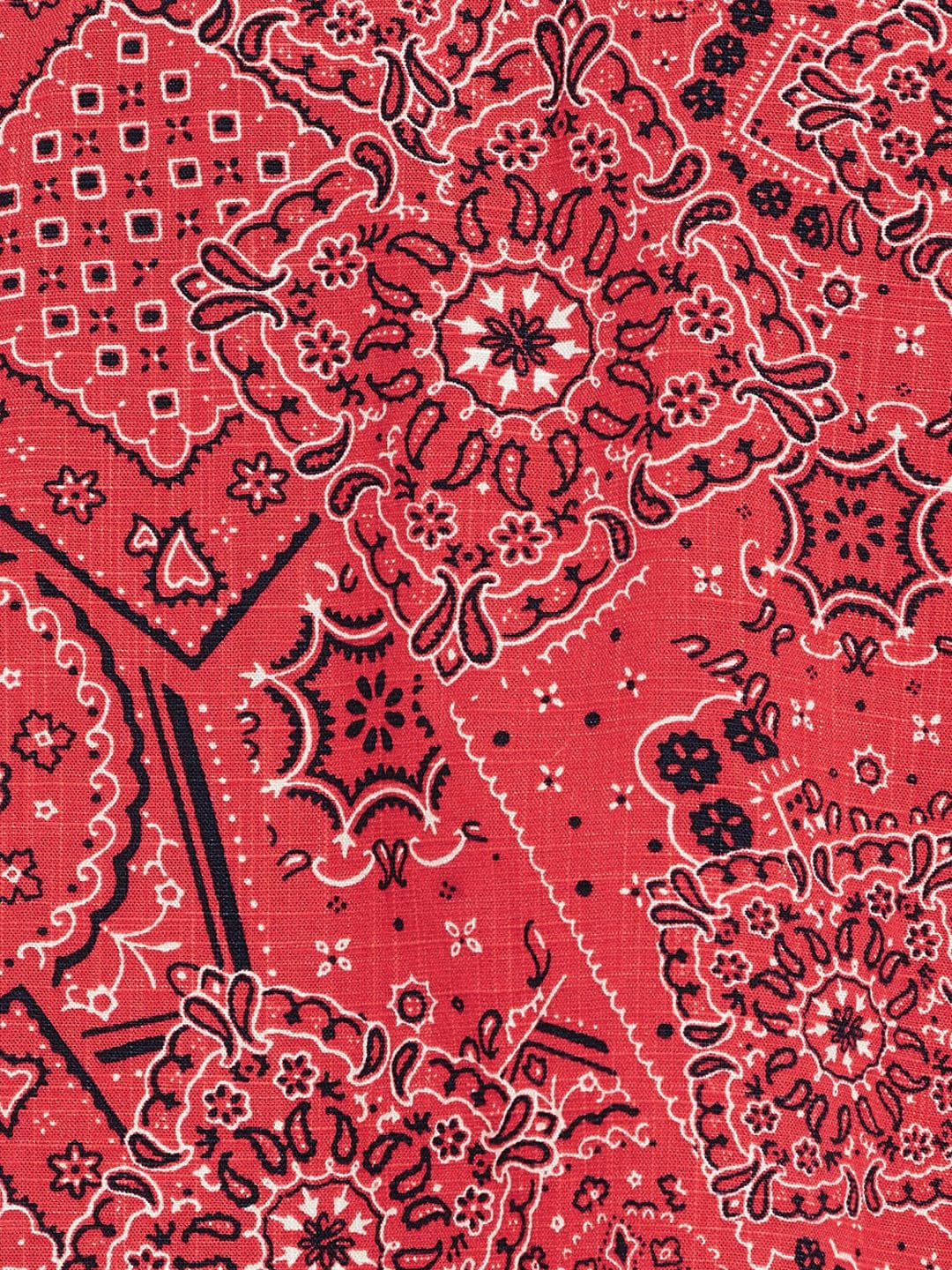 Max URB_N Men Relaxed Fit Bandana Print Shirt(Red_XL)